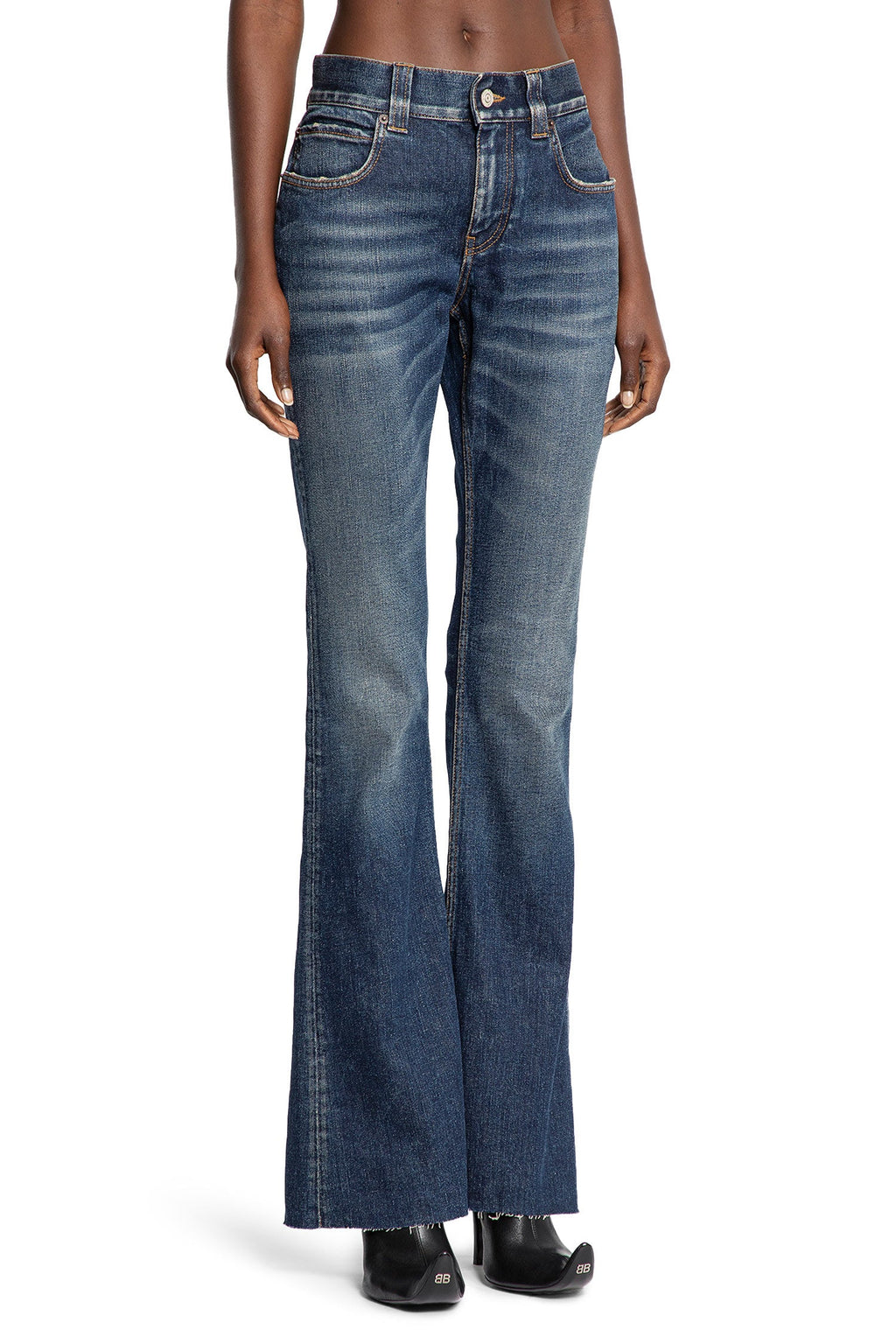 Slim Fit Bootcut Pants In Cotton Denim Balenciaga оригінал – Купити в Україні – детальний вид