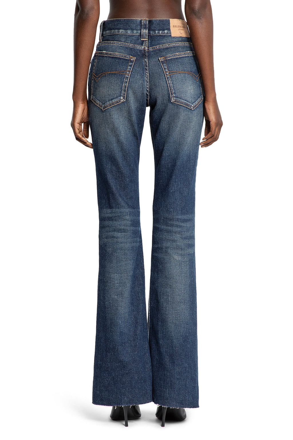Slim Fit Bootcut Pants In Cotton Denim Balenciaga оригінал – Купити в Україні – збільшений вид