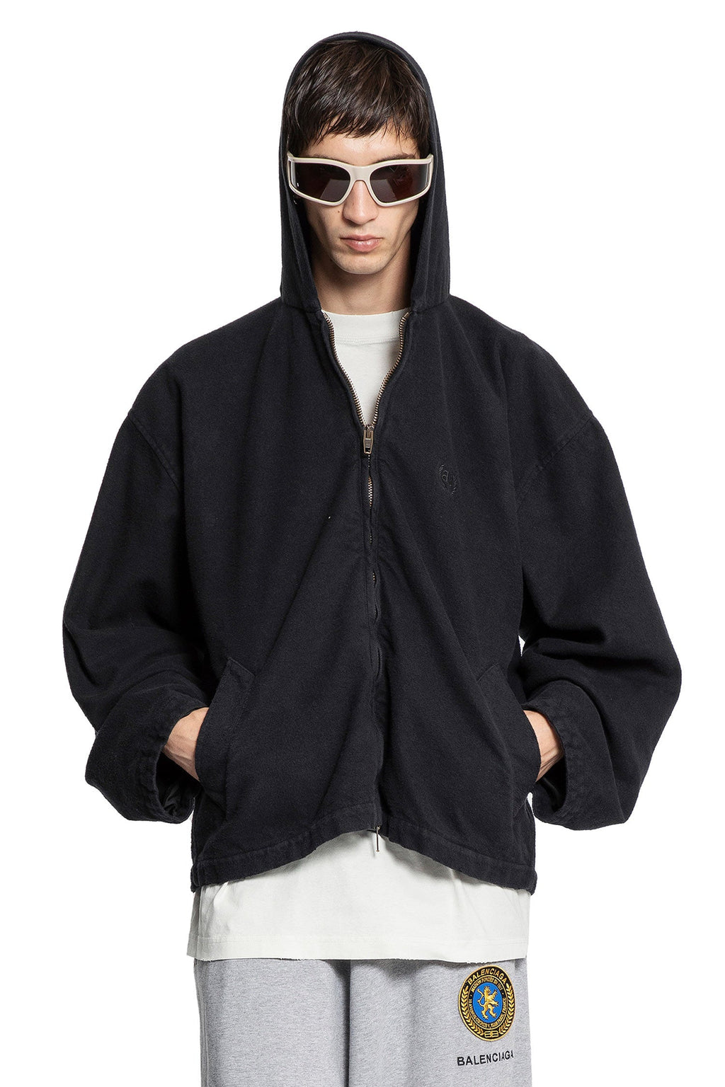 Hooded Zip-Up Jacket Balenciaga оригінал – Купити в Україні – боковий вид