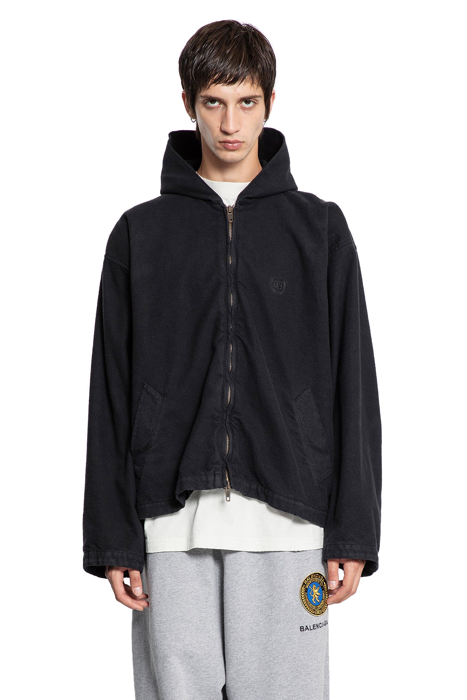 Hooded Zip-Up Jacket Balenciaga оригінал – Купити в Україні – вид ззаду