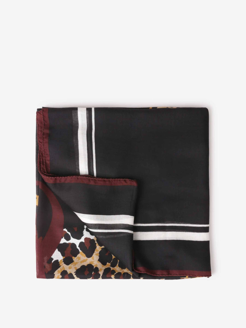 Leopard Print Scarf Saint laurent – Гарантія оригінальності – боковий вид