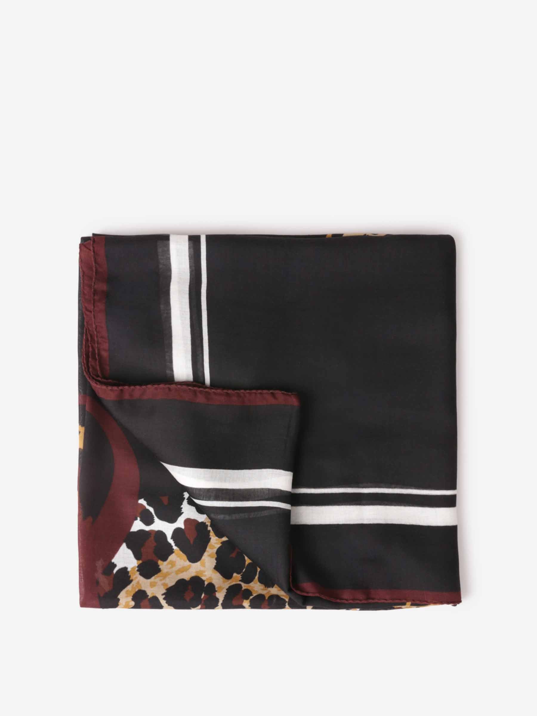 Leopard Print Scarf Saint laurent – Гарантія оригінальності – боковий вид