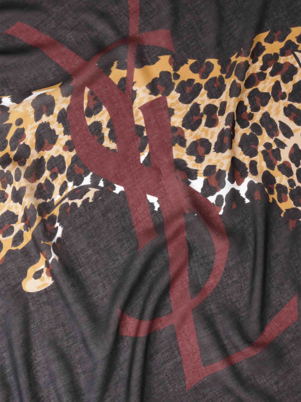Leopard Print Scarf Saint laurent – Гарантія оригінальності – детальний вид
