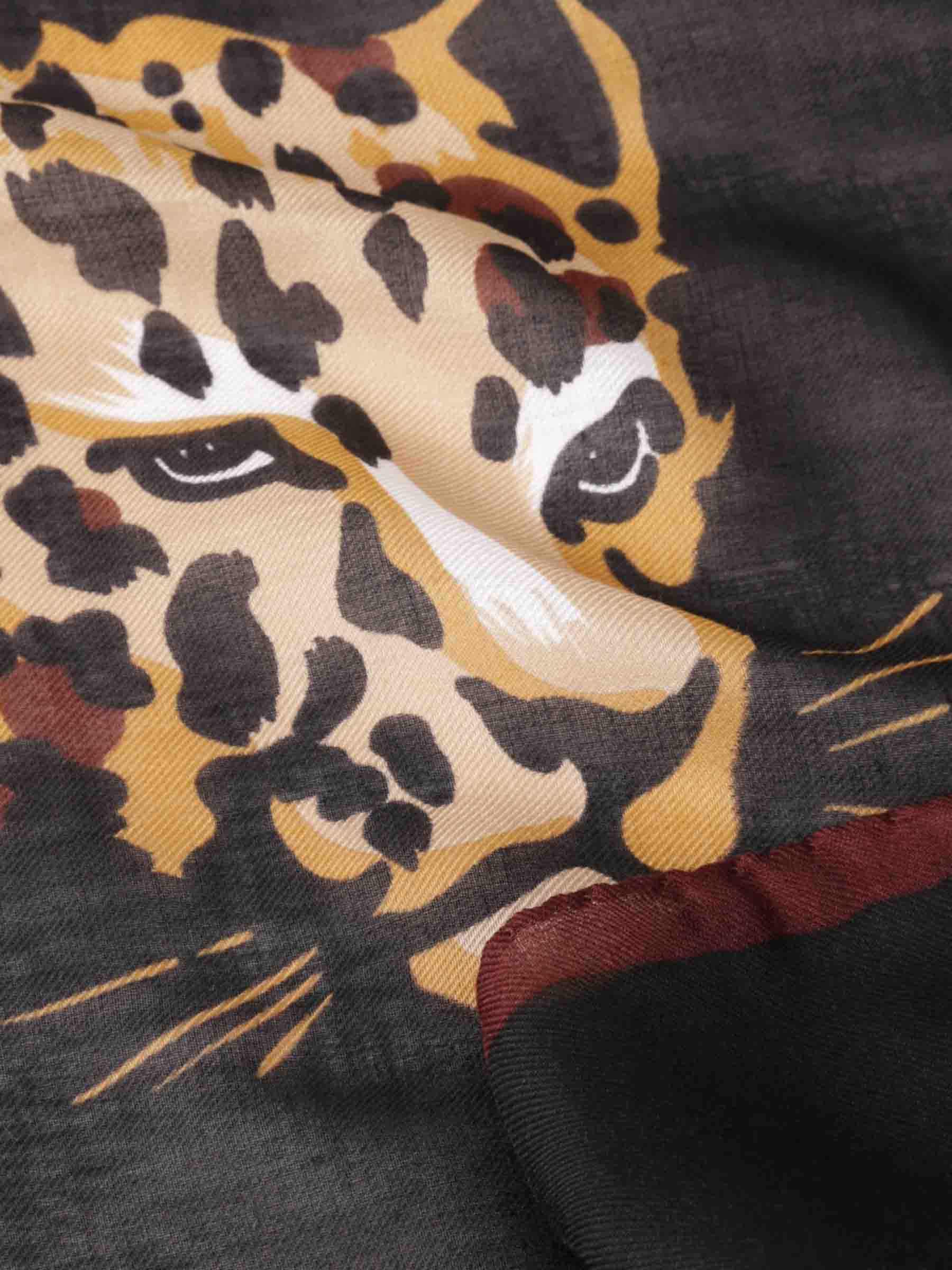 Leopard Print Scarf Saint laurent – Гарантія оригінальності – збільшений вид