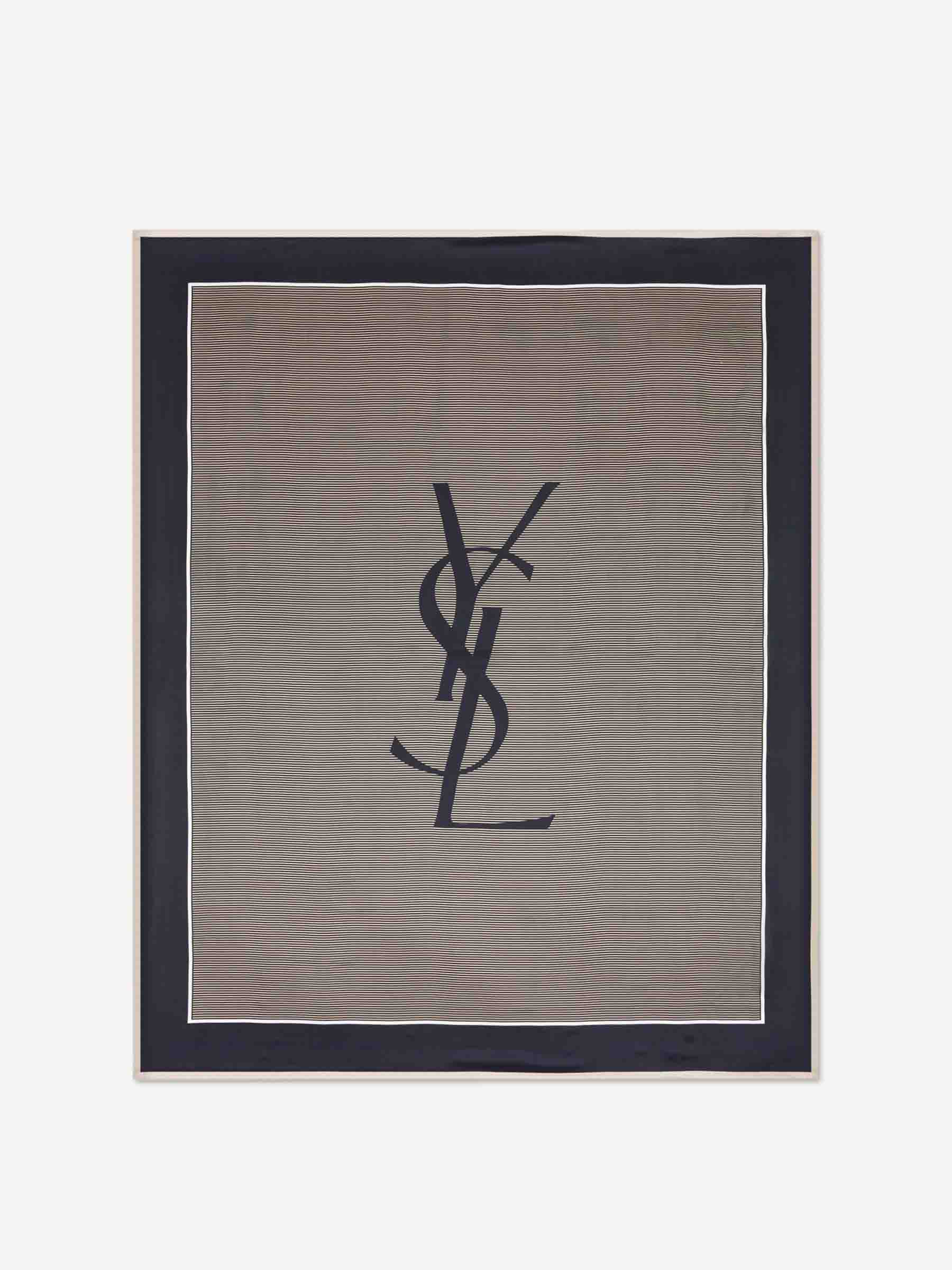 Cassandre Stripe Scarf Saint laurent – Гарантія оригінальності – боковий вид