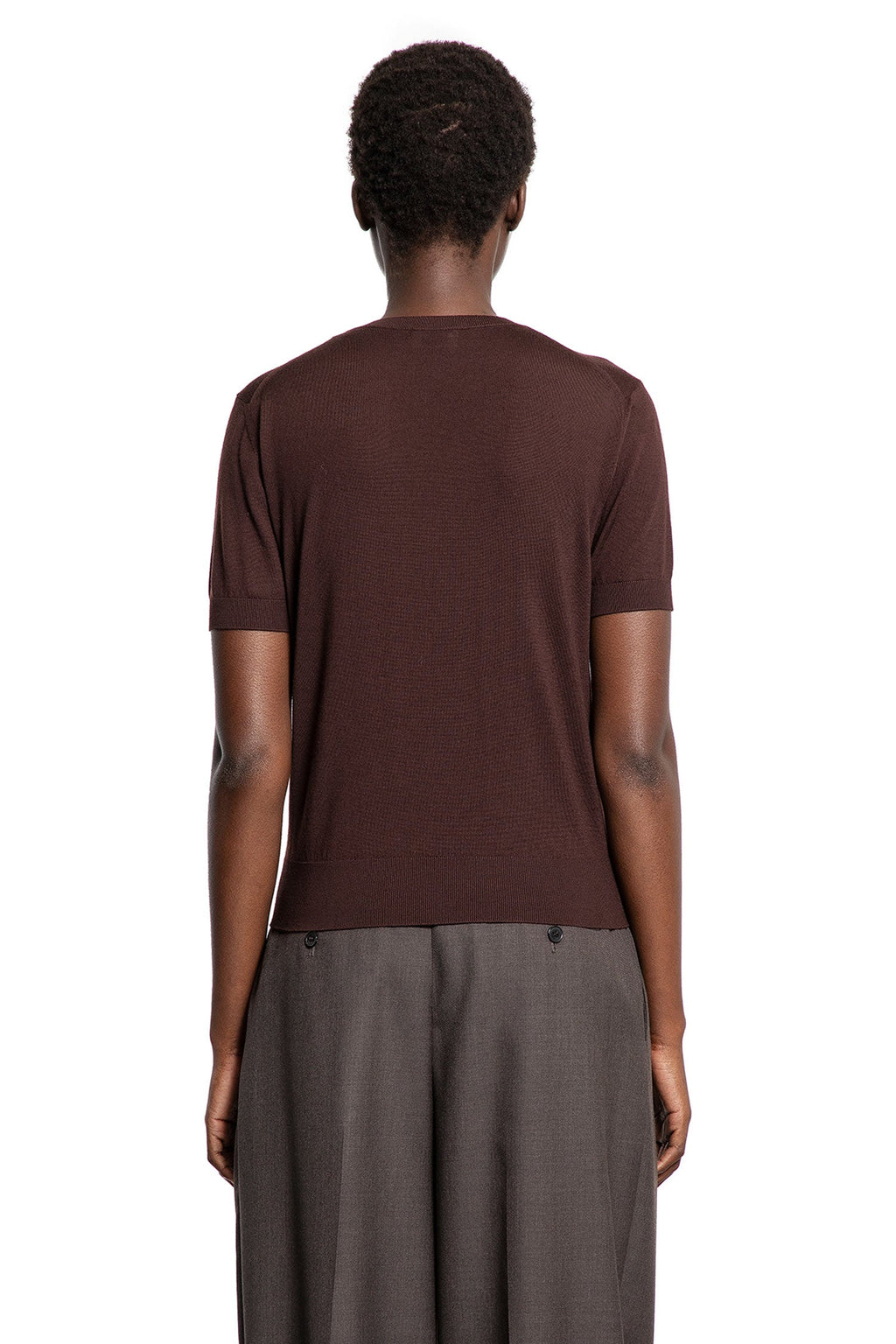 Оригінальна Short Sleeves Sweater In Wool Saint laurent – збільшений вид