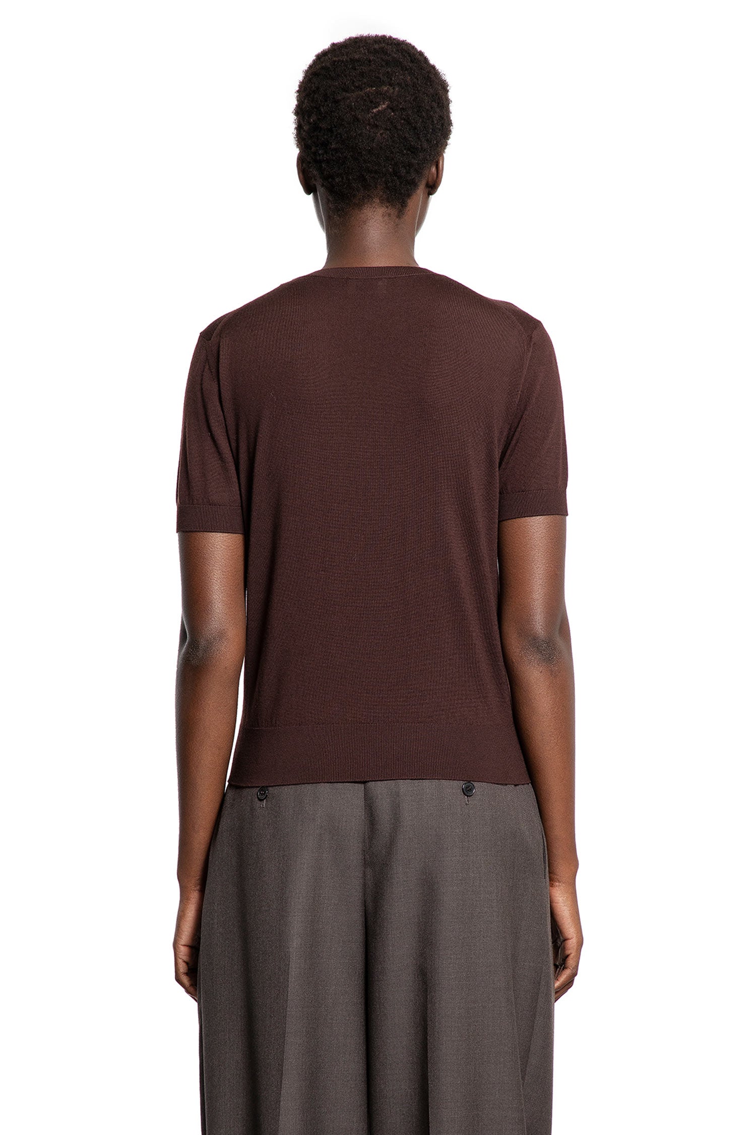 Оригінальна Short Sleeves Sweater In Wool Saint laurent – збільшений вид