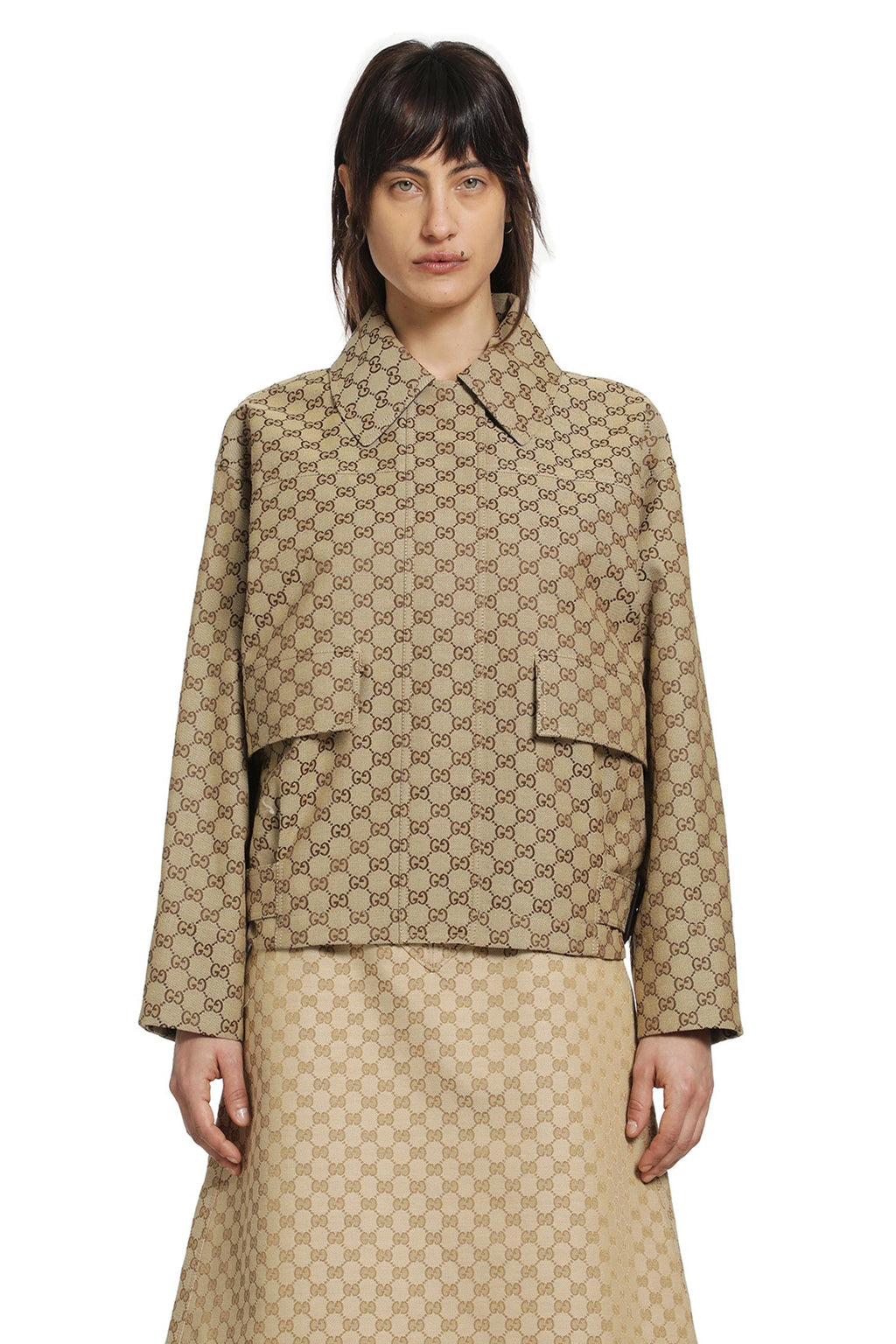 Gg Canvas Bomber Jacket Gucci оригінал – Купити в Україні – вид ззаду