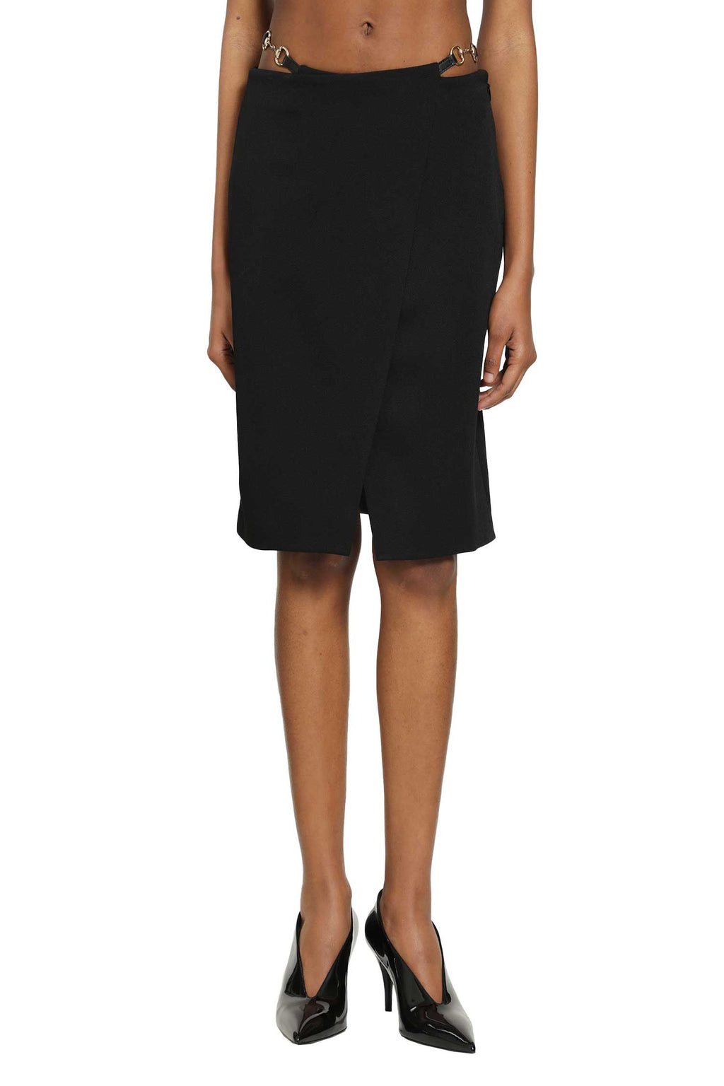 Wool Drill Knee Lenght Skirt Gucci – Гарантія оригінальності – вид ззаду