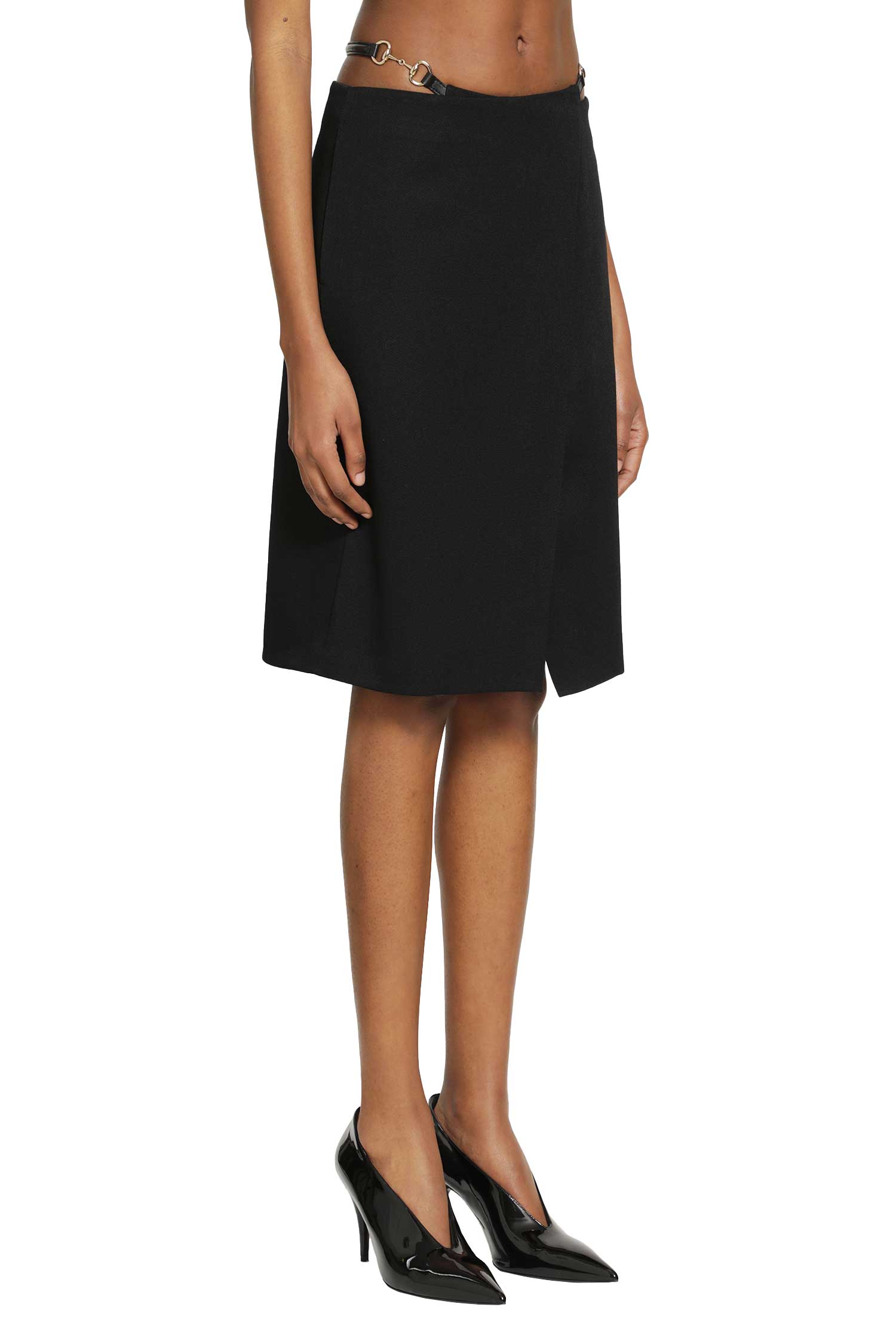 Wool Drill Knee Lenght Skirt Gucci – Гарантія оригінальності – збільшений вид