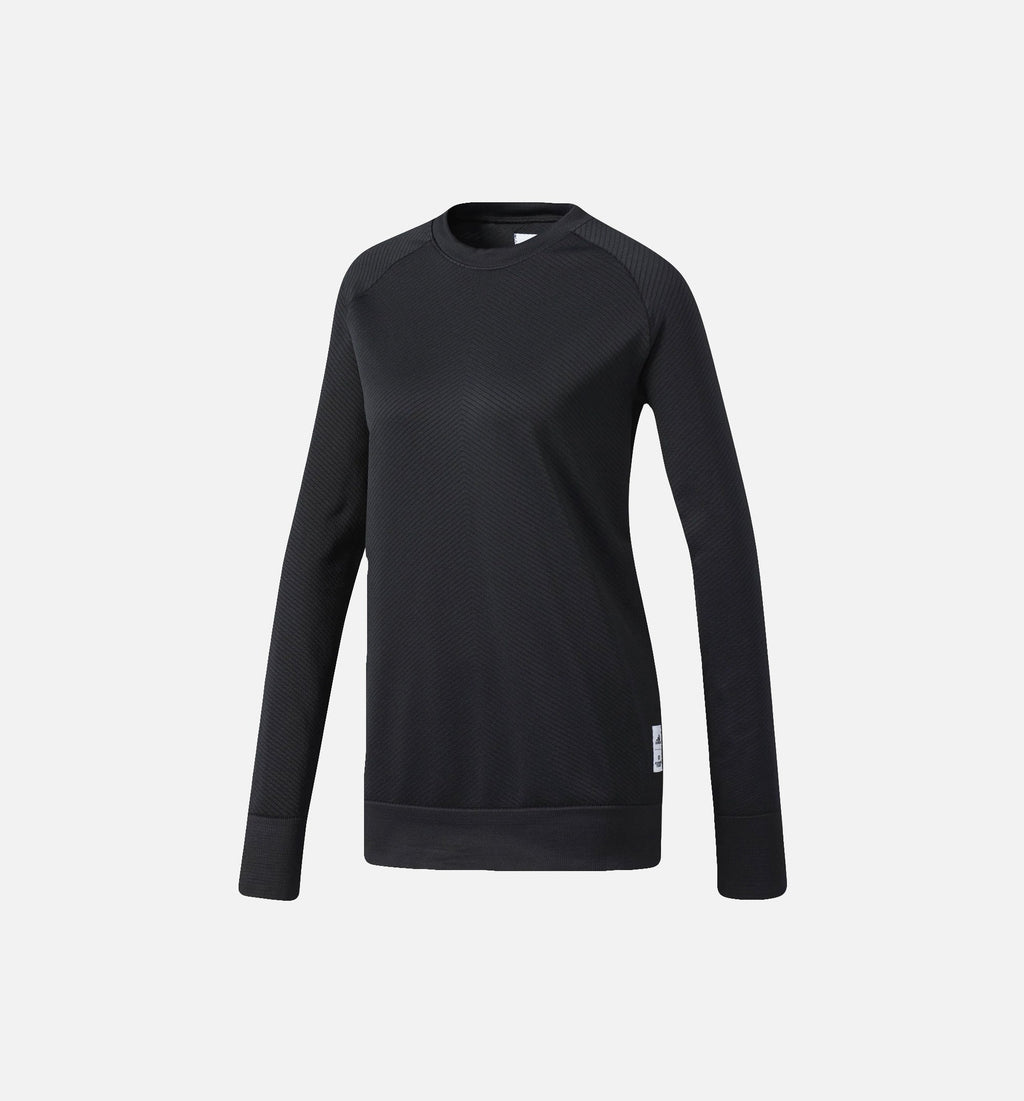 Athletics X Reigning Champ Primeknit Crew Sweatshirt Womens Black Adidas оригінал – Купити в Україні – боковий вид