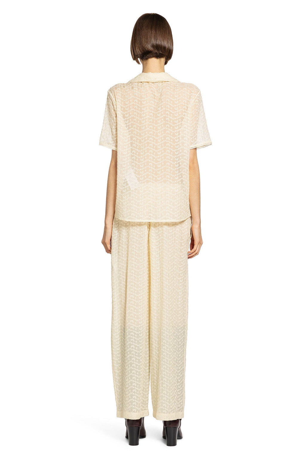 Cotton Blend Long Jumpsuit Set Saint laurent – Гарантія оригінальності – збільшений вид