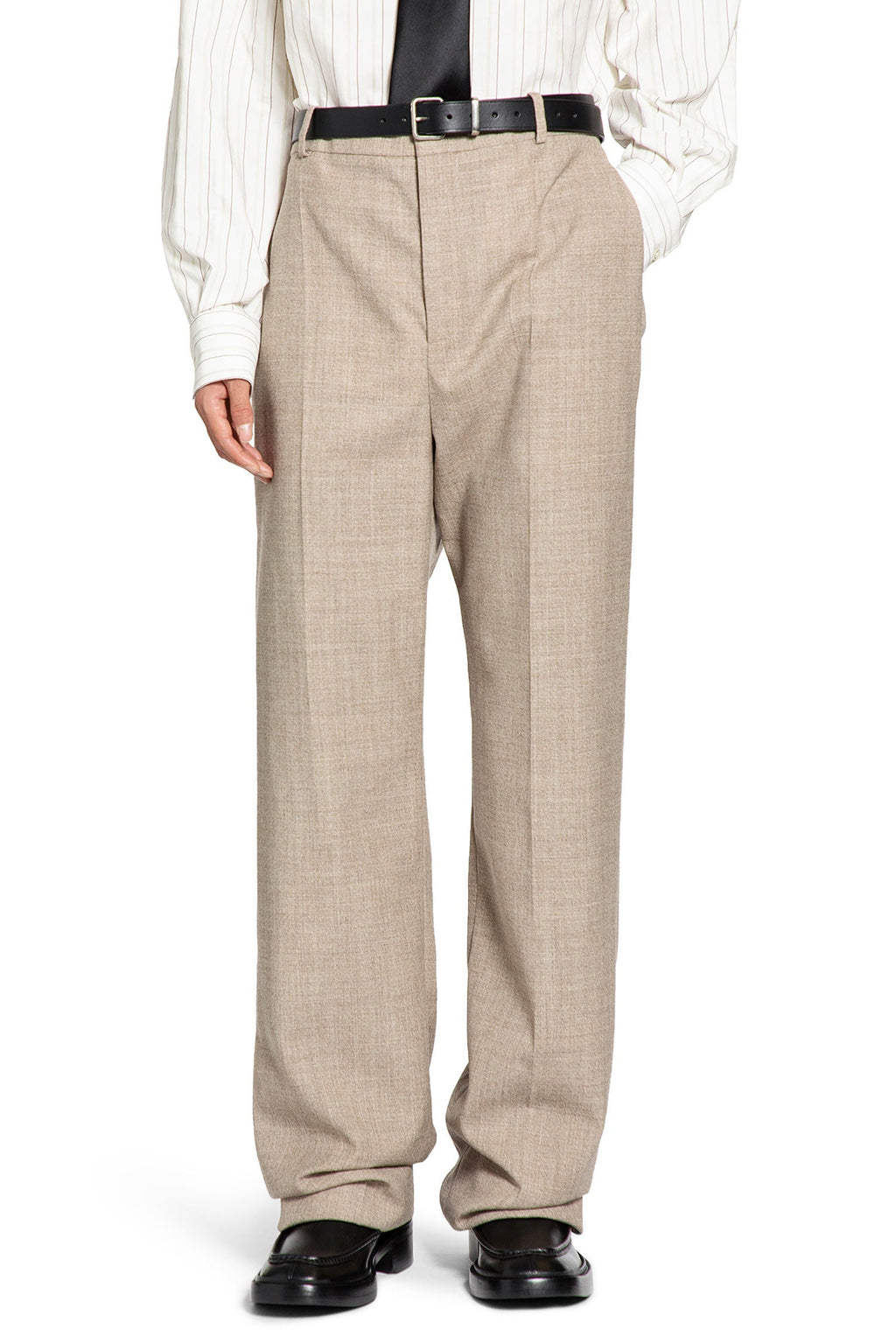Оригінальна High-Rise Pants In Wool Saint laurent – боковий вид