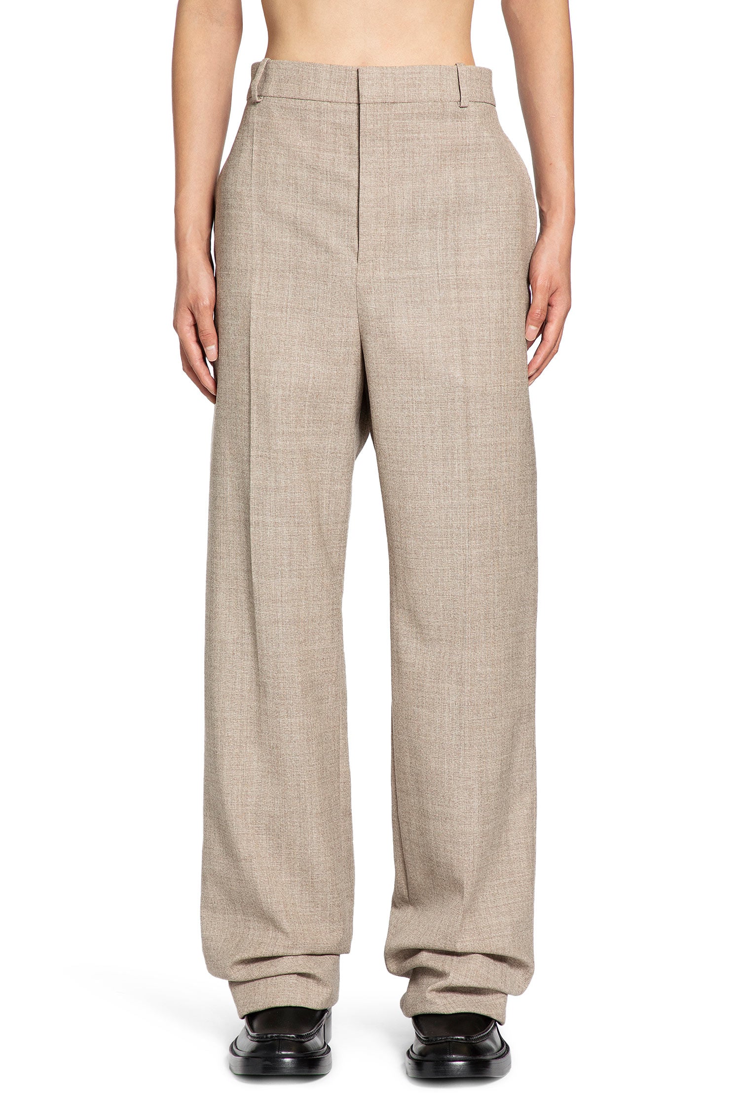 Оригінальна High-Rise Pants In Wool Saint laurent – вид ззаду