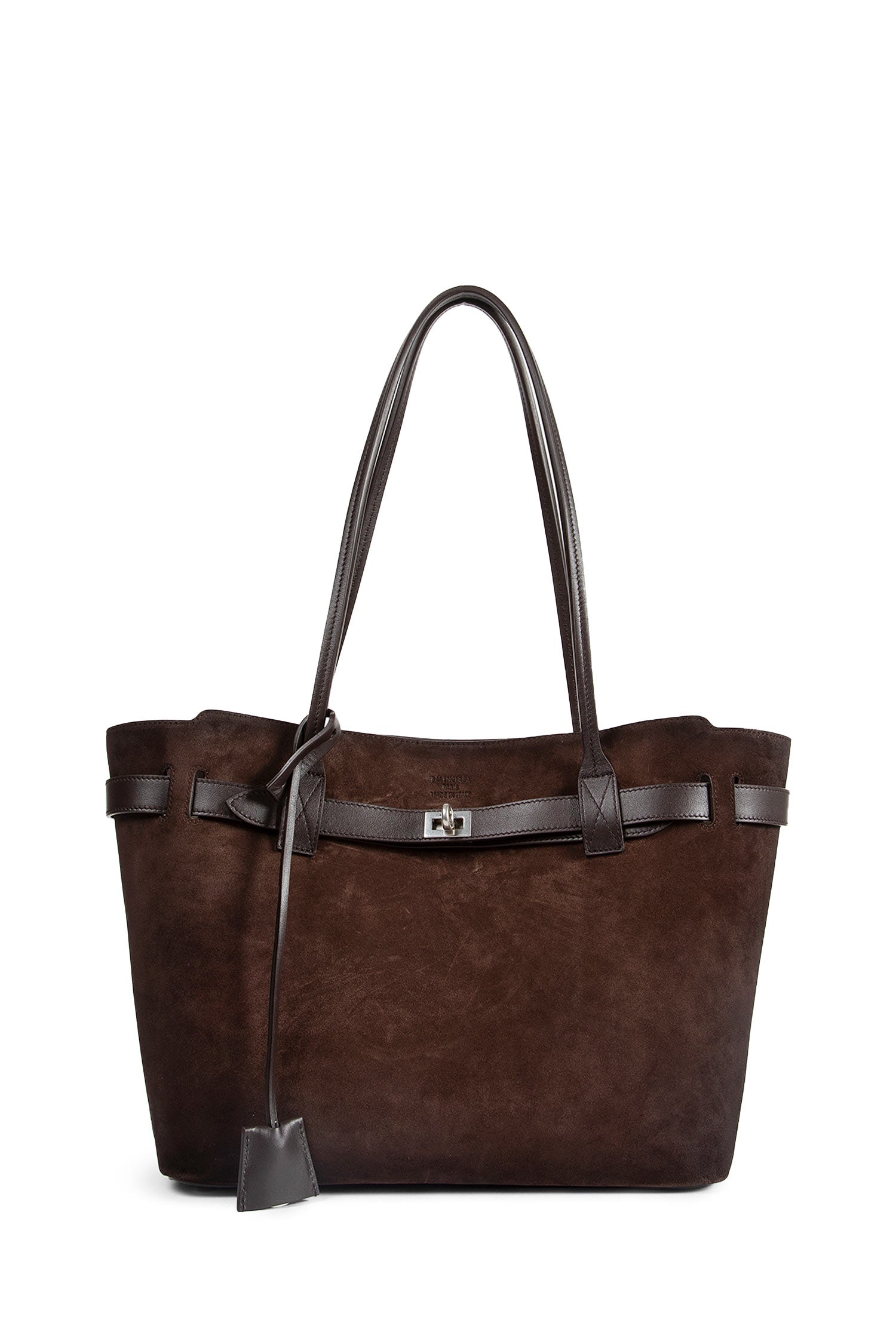 Bel Air Suede Medium Tote Bag Balenciaga – Гарантія оригінальності – боковий вид