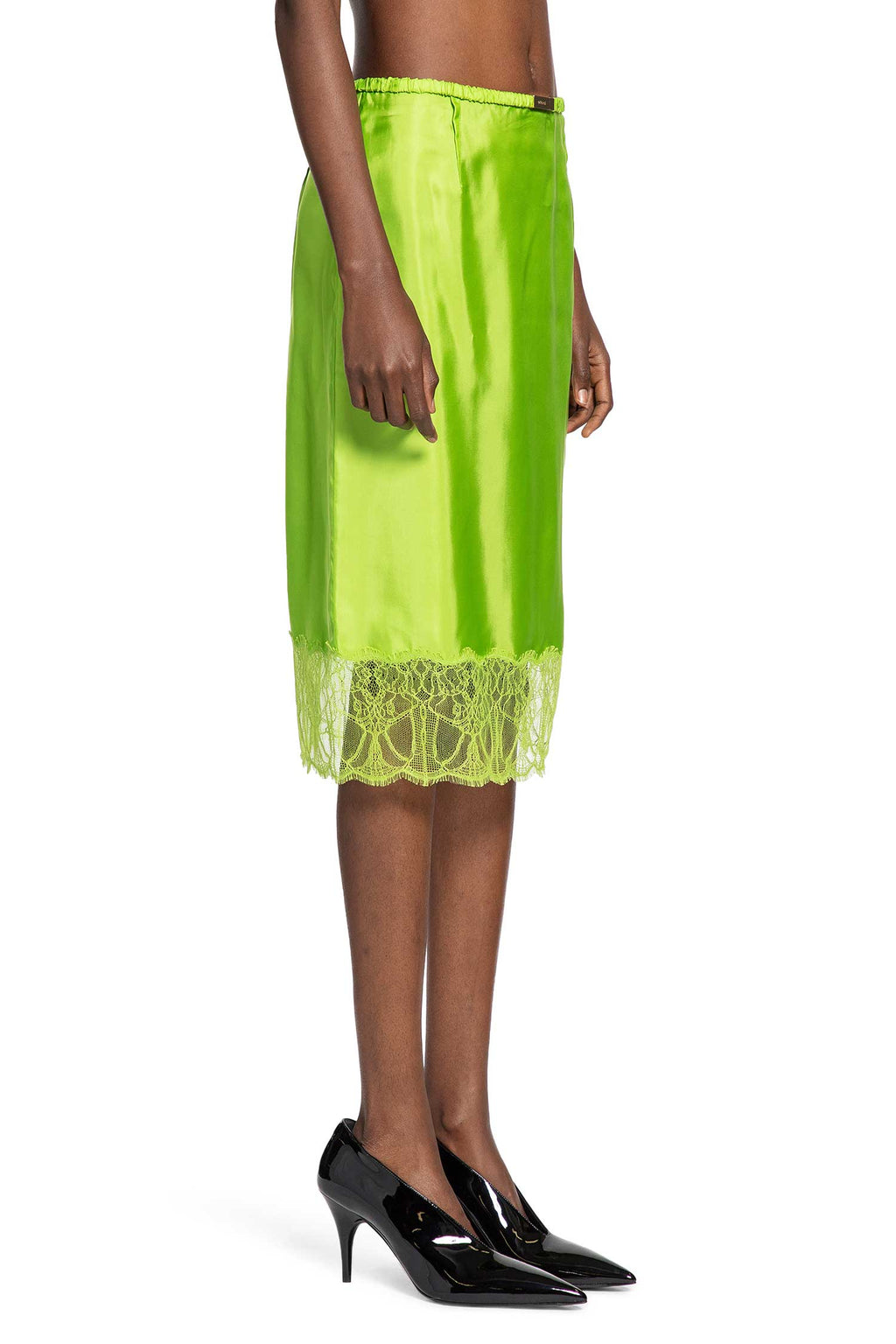 Viscose Twill Skirt With Floral Lace Gucci – Гарантія оригінальності – детальний вид