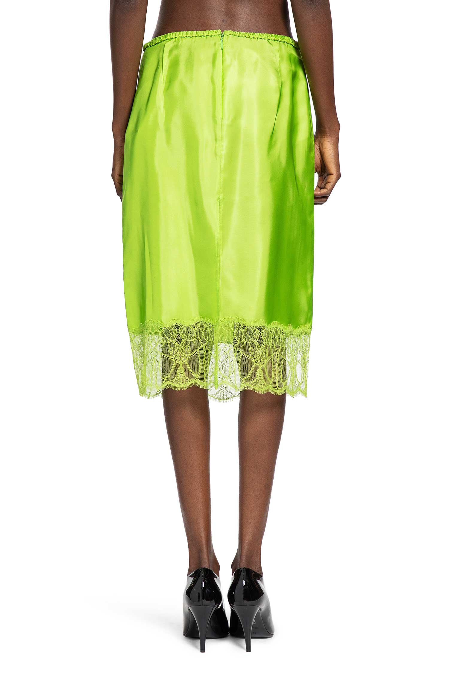 Viscose Twill Skirt With Floral Lace Gucci – Гарантія оригінальності – збільшений вид
