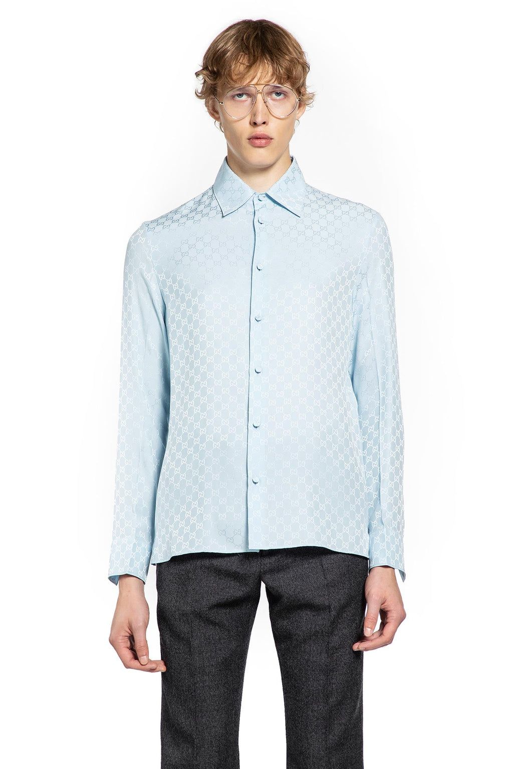 Jacquard Silk Shirt Gucci – Гарантія оригінальності – боковий вид