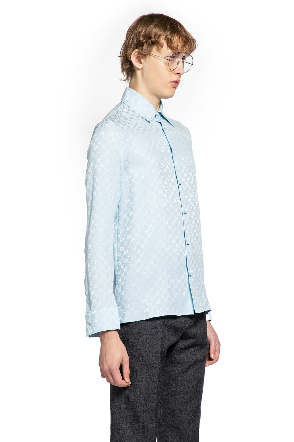 Jacquard Silk Shirt Gucci – Гарантія оригінальності – вид ззаду