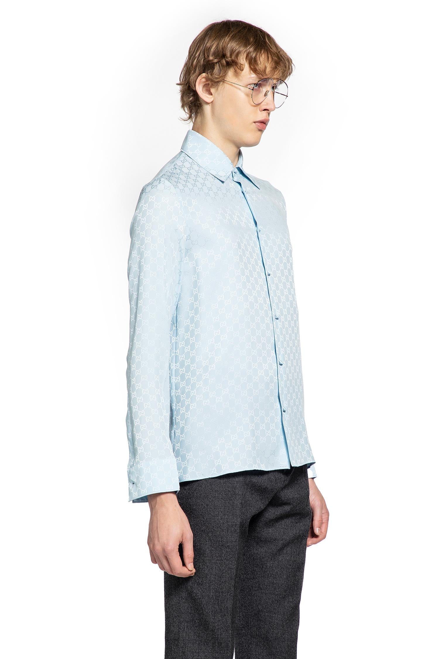 Jacquard Silk Shirt Gucci – Гарантія оригінальності – вид ззаду