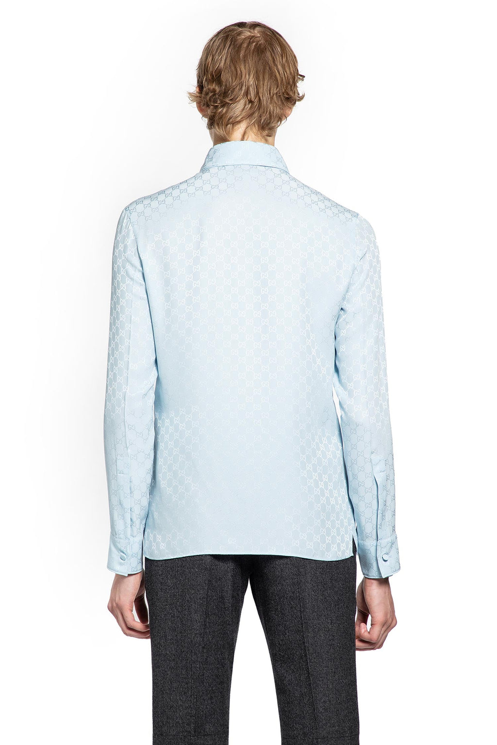 Jacquard Silk Shirt Gucci – Гарантія оригінальності – детальний вид