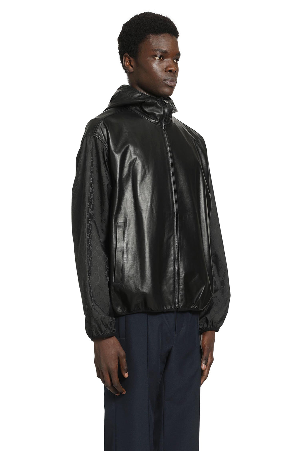 Hooded Leather Bomber Jacket Gucci оригінал – Купити в Україні – детальний вид