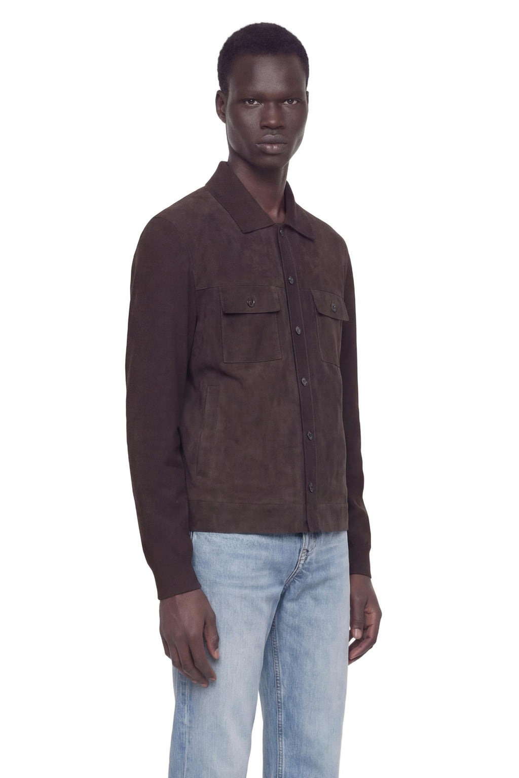 Suede And Silk Cotton Knit Overshirt Gucci – Гарантія оригінальності – вид ззаду
