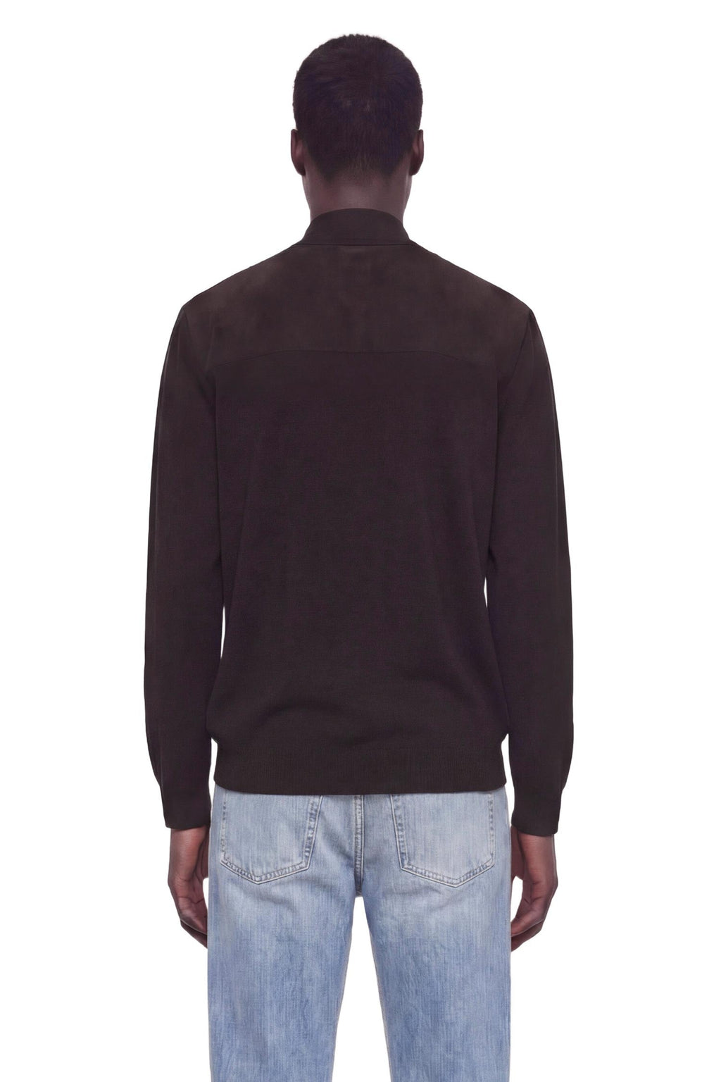 Suede And Silk Cotton Knit Overshirt Gucci – Гарантія оригінальності – детальний вид