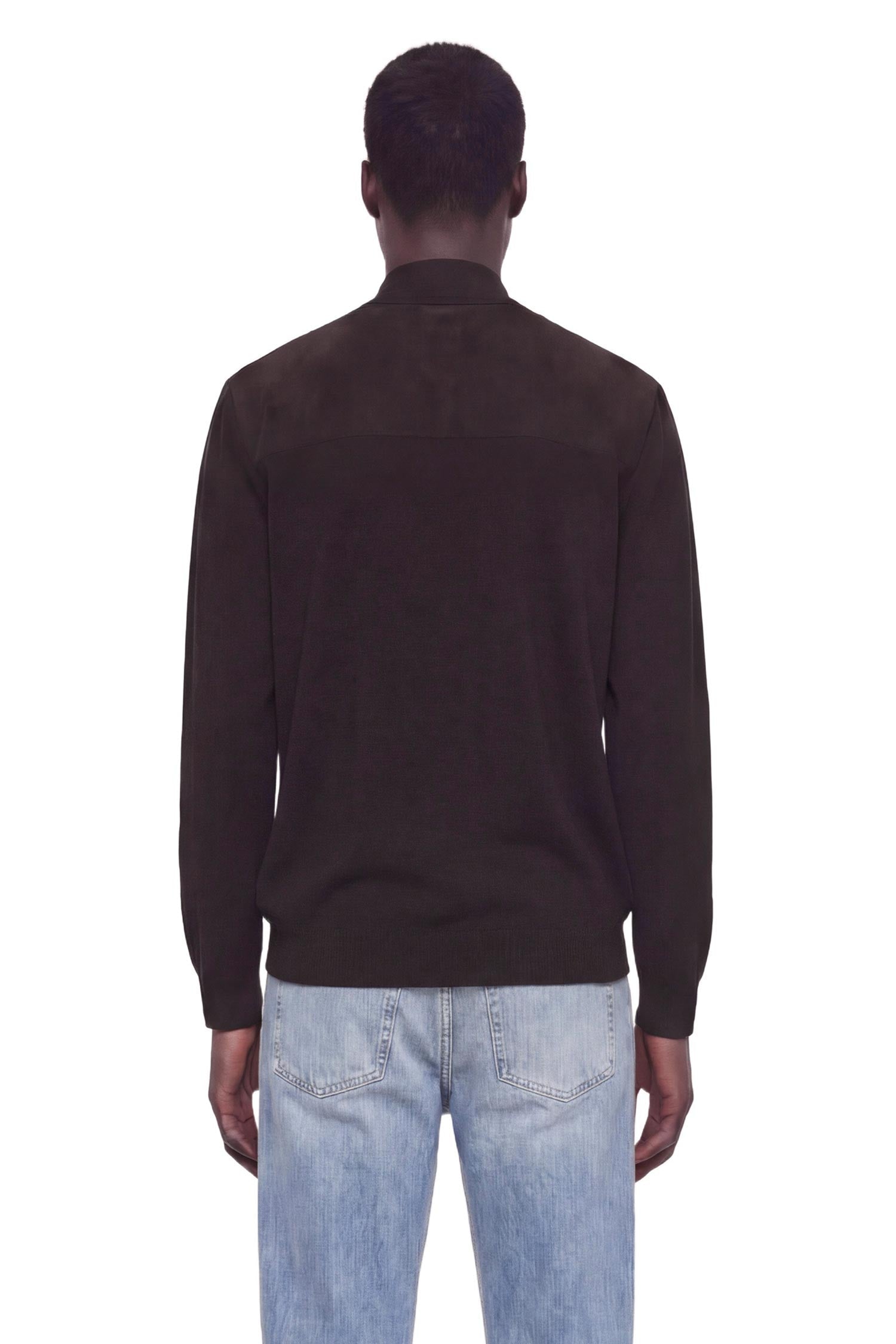 Suede And Silk Cotton Knit Overshirt Gucci – Гарантія оригінальності – детальний вид