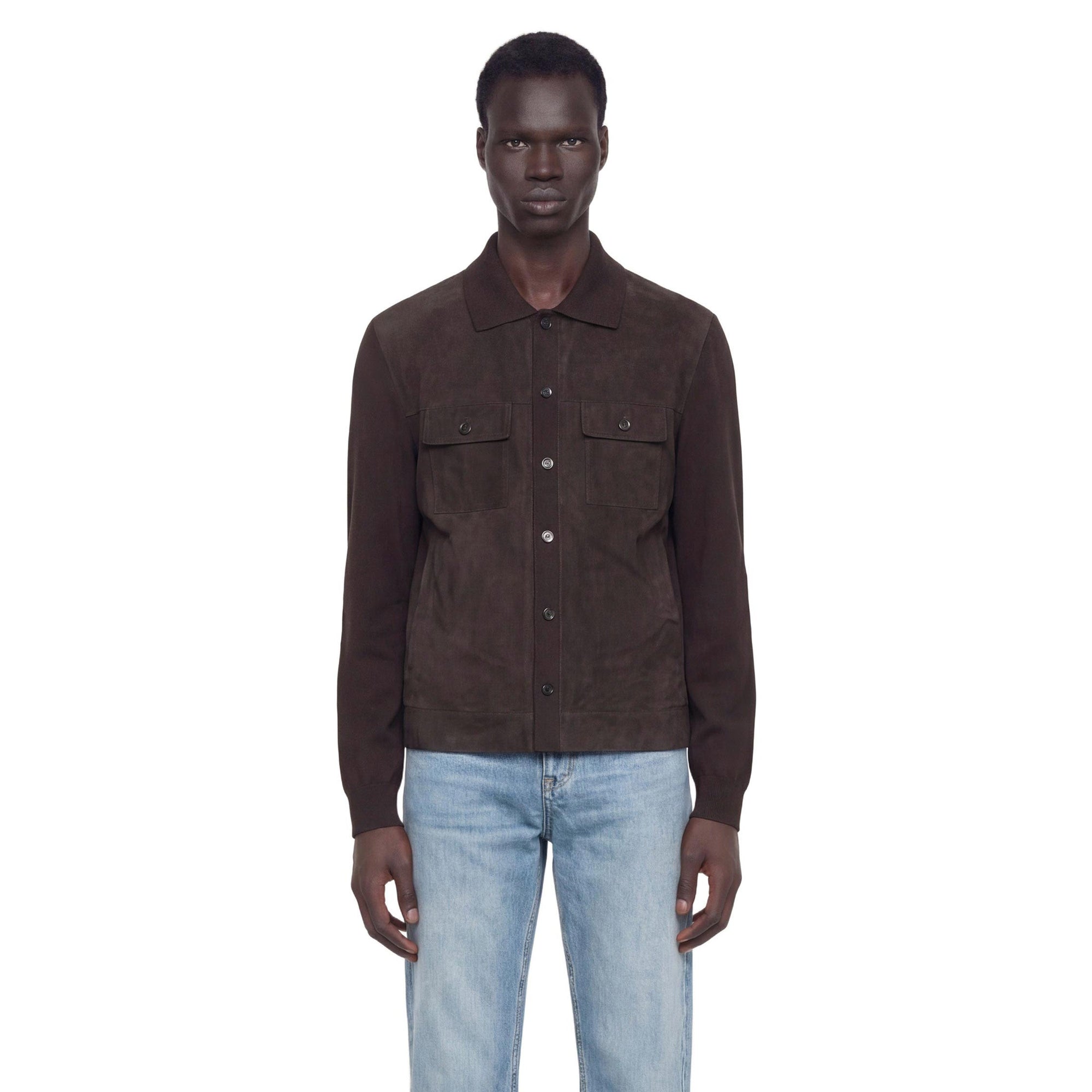 Suede And Silk Cotton Knit Overshirt Gucci – Гарантія оригінальності – збільшений вид