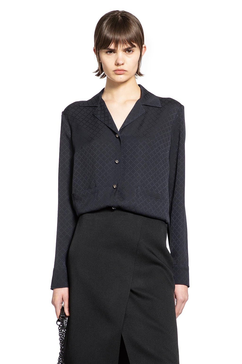 Silk Jacquard Shirt Gucci – Гарантія оригінальності – боковий вид