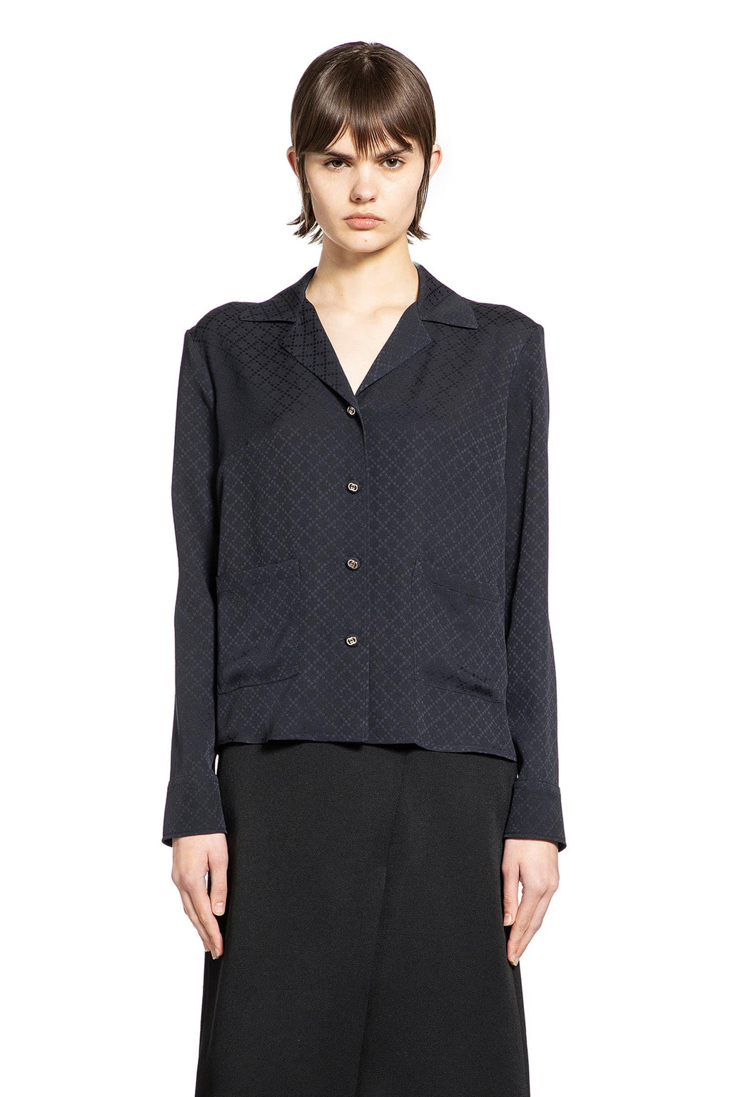 Silk Jacquard Shirt Gucci – Гарантія оригінальності – вид ззаду