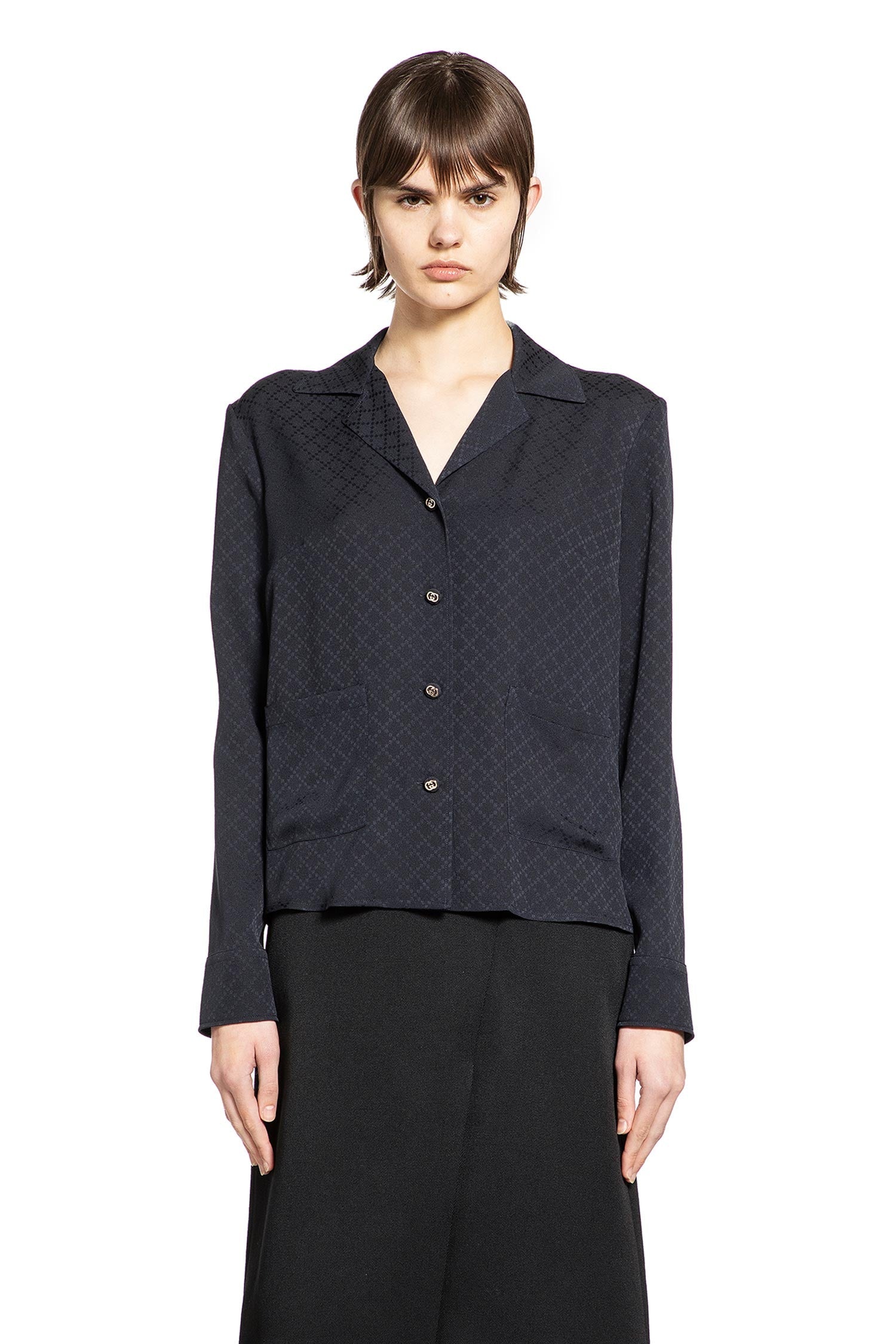 Silk Jacquard Shirt Gucci – Гарантія оригінальності – вид ззаду