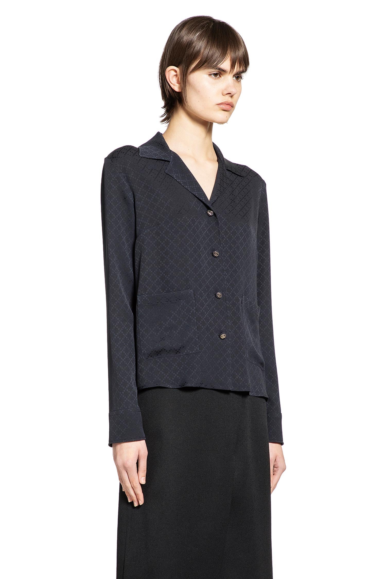 Silk Jacquard Shirt Gucci – Гарантія оригінальності – детальний вид