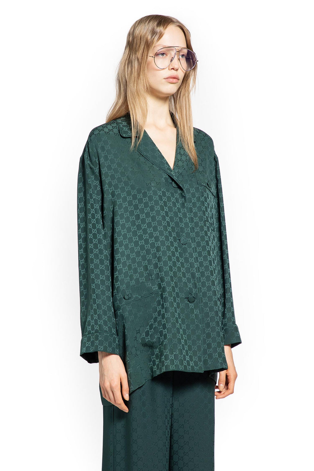 Gg Silk Jacquard Shirt Gucci – Гарантія оригінальності – детальний вид