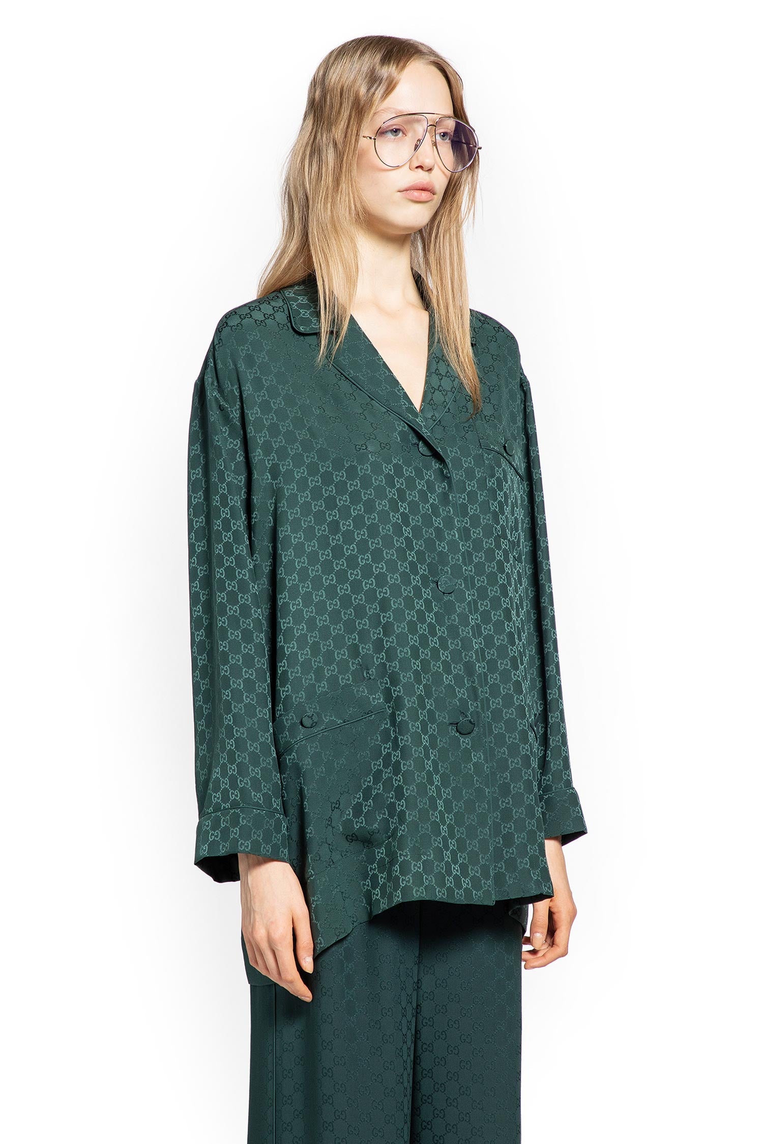 Gg Silk Jacquard Shirt Gucci – Гарантія оригінальності – детальний вид