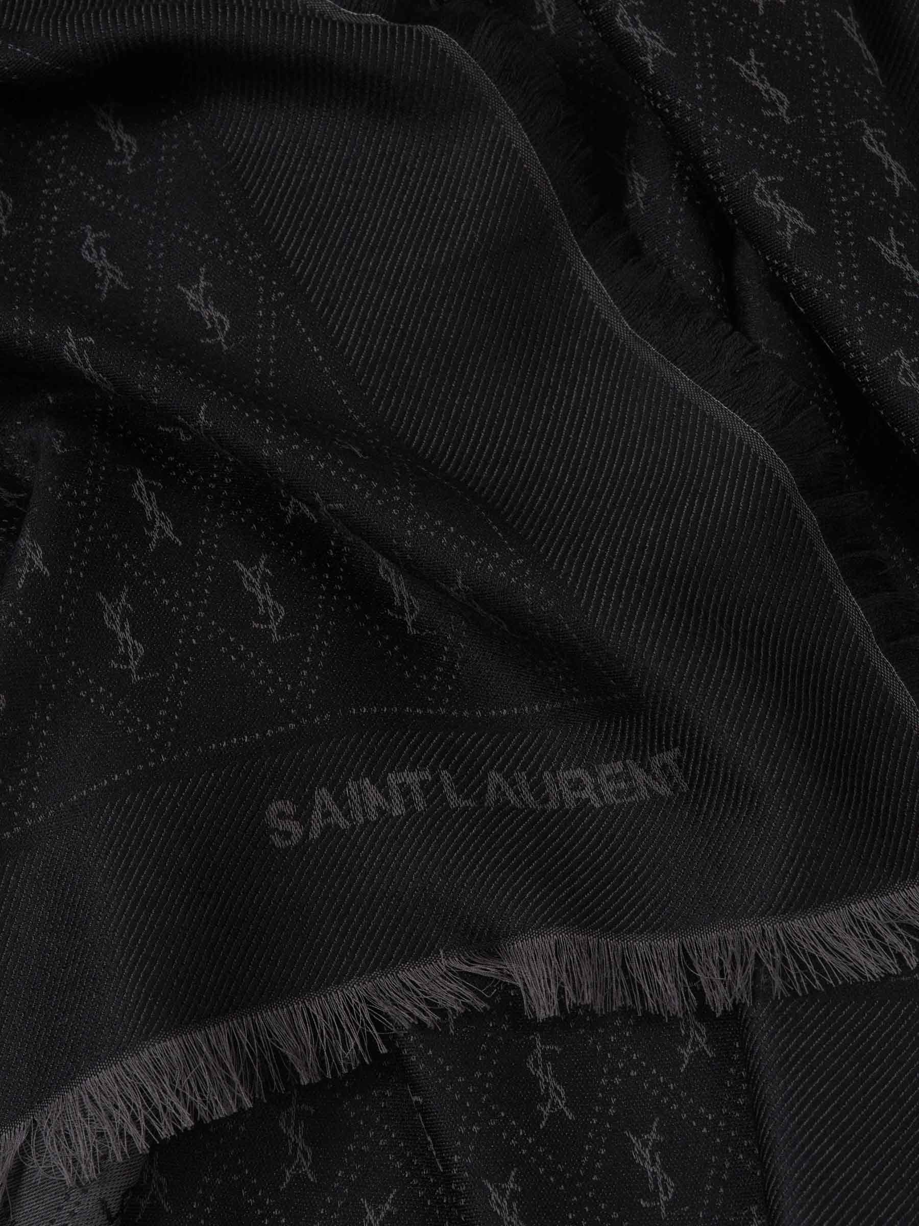 Monogram Jacquard Scarf Saint laurent – Гарантія оригінальності – детальний вид