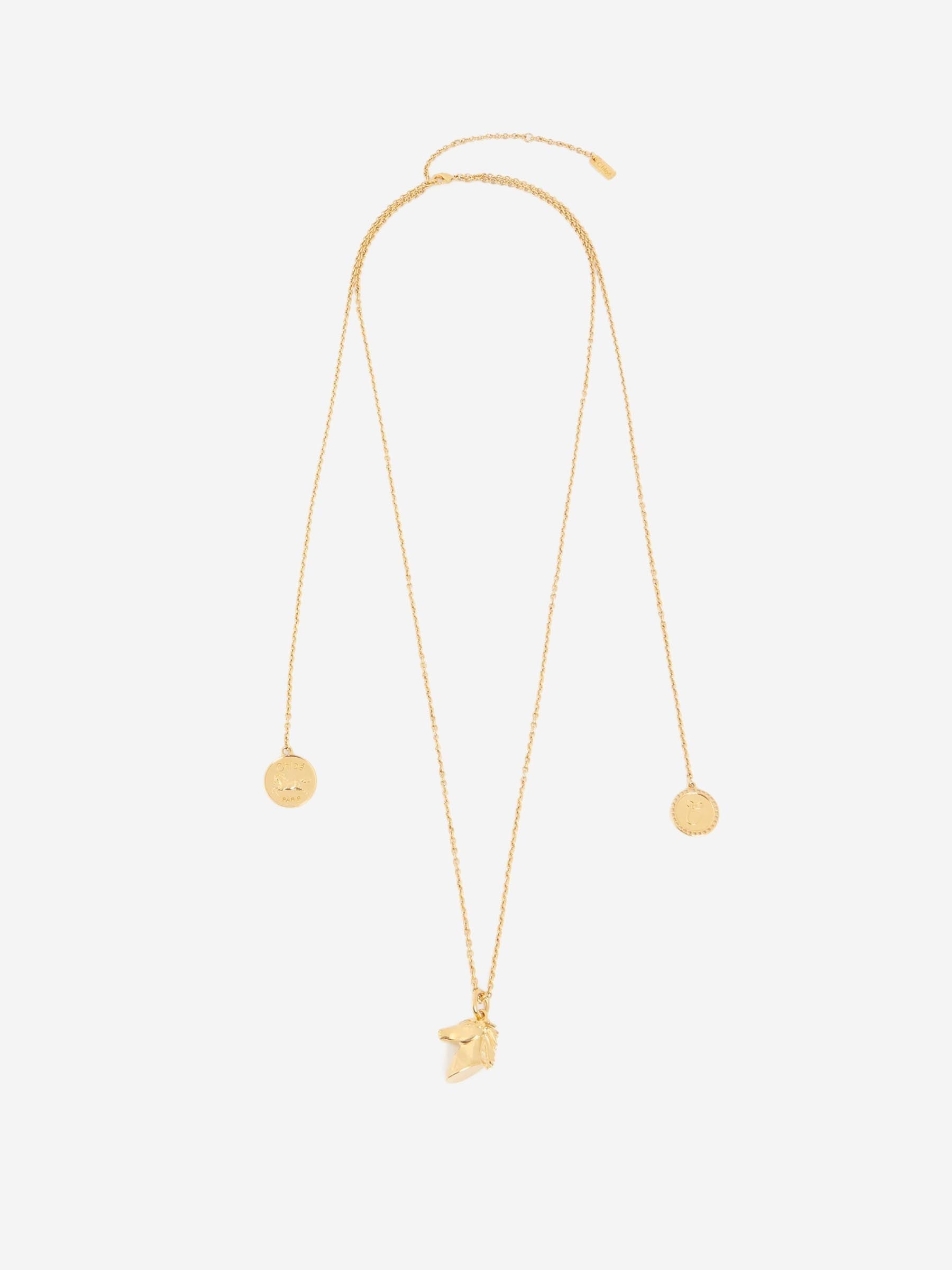 Logo Charms Necklace Chloe – Гарантія оригінальності – боковий вид