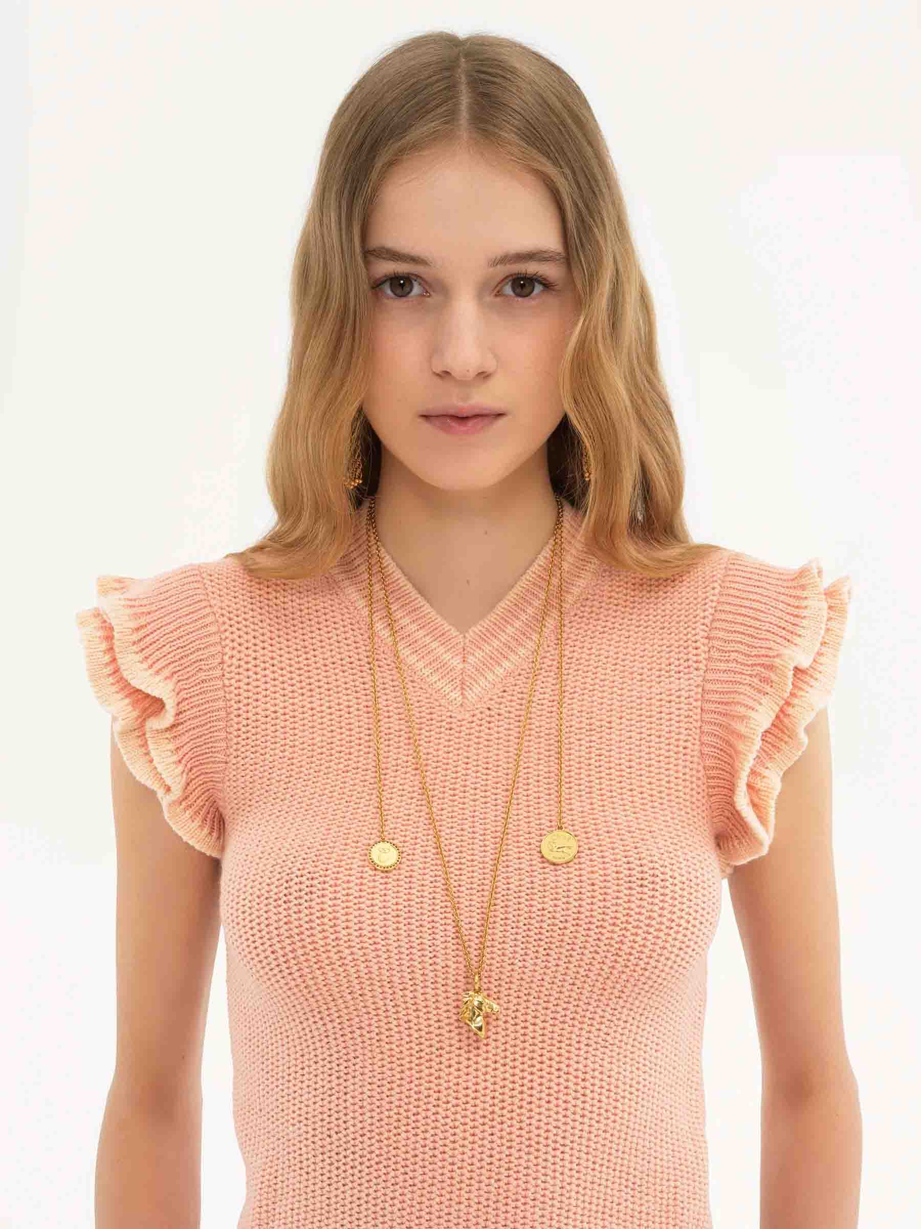 Logo Charms Necklace Chloe – Гарантія оригінальності – вид ззаду