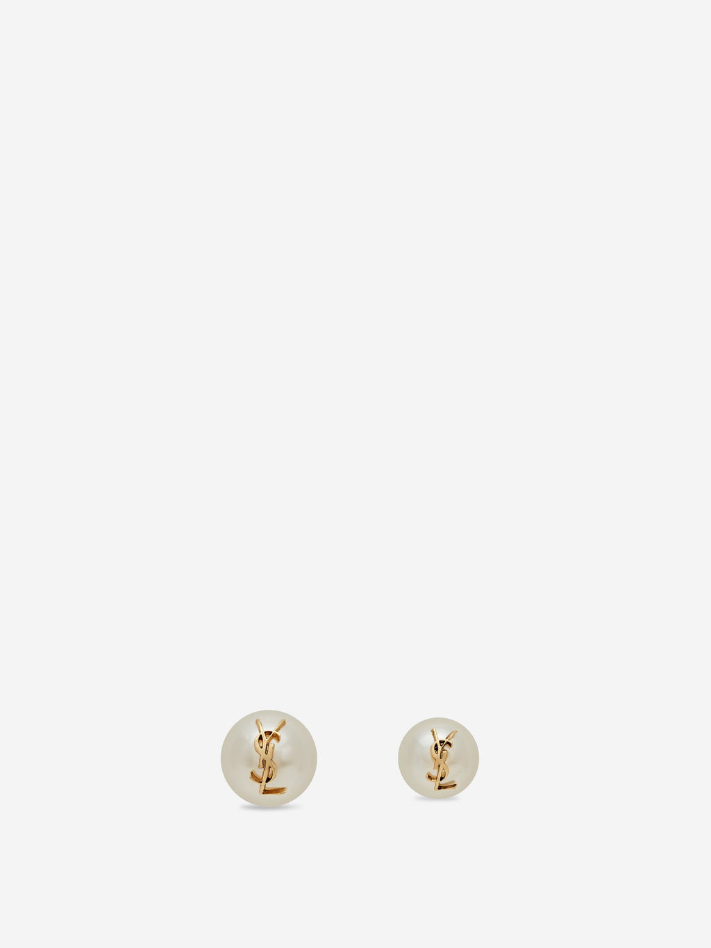 Asymmetrical Pearl Earrings Saint laurent – Гарантія оригінальності – боковий вид