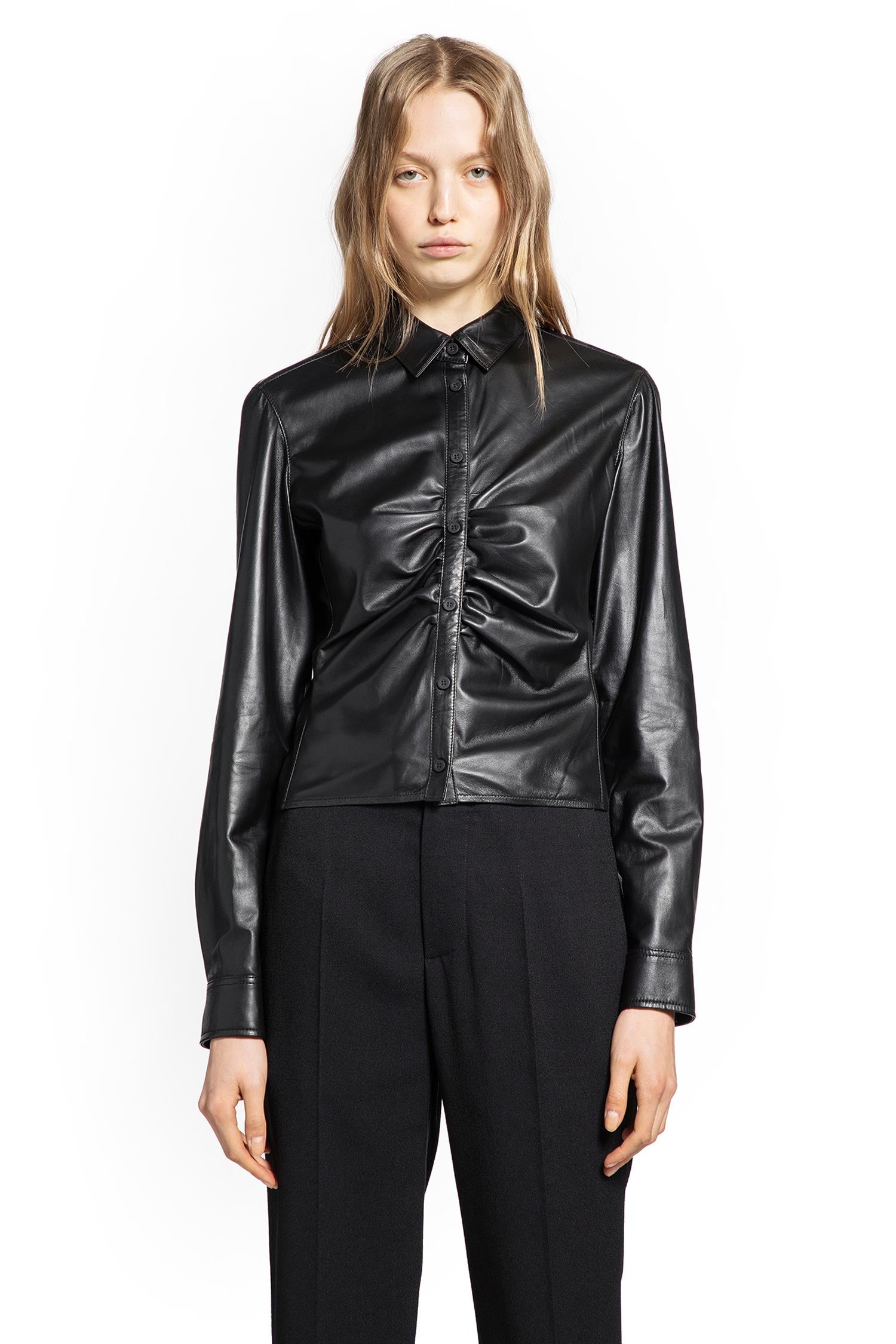 Ruched Shirt Balenciaga – Гарантія оригінальності – вид ззаду