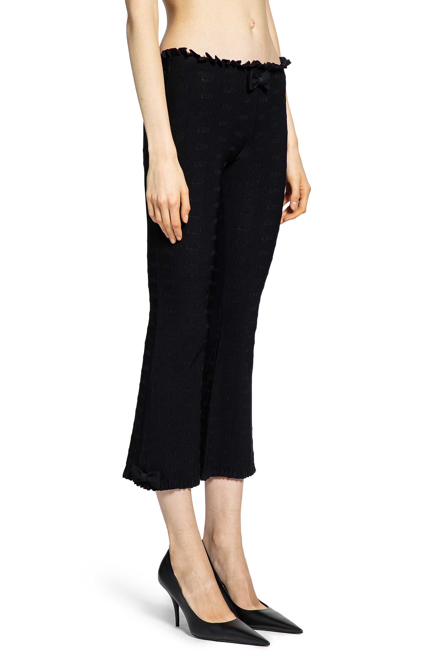 Flared Capri Pants In Girly Goth Knit Balenciaga – Гарантія оригінальності – детальний вид - BALENCIAGA