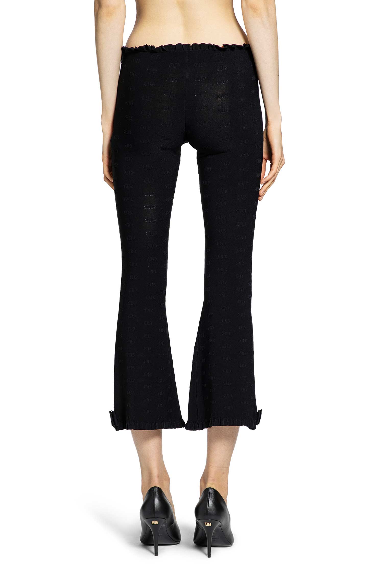 Flared Capri Pants In Girly Goth Knit Balenciaga – Гарантія оригінальності – збільшений вид - BALENCIAGA