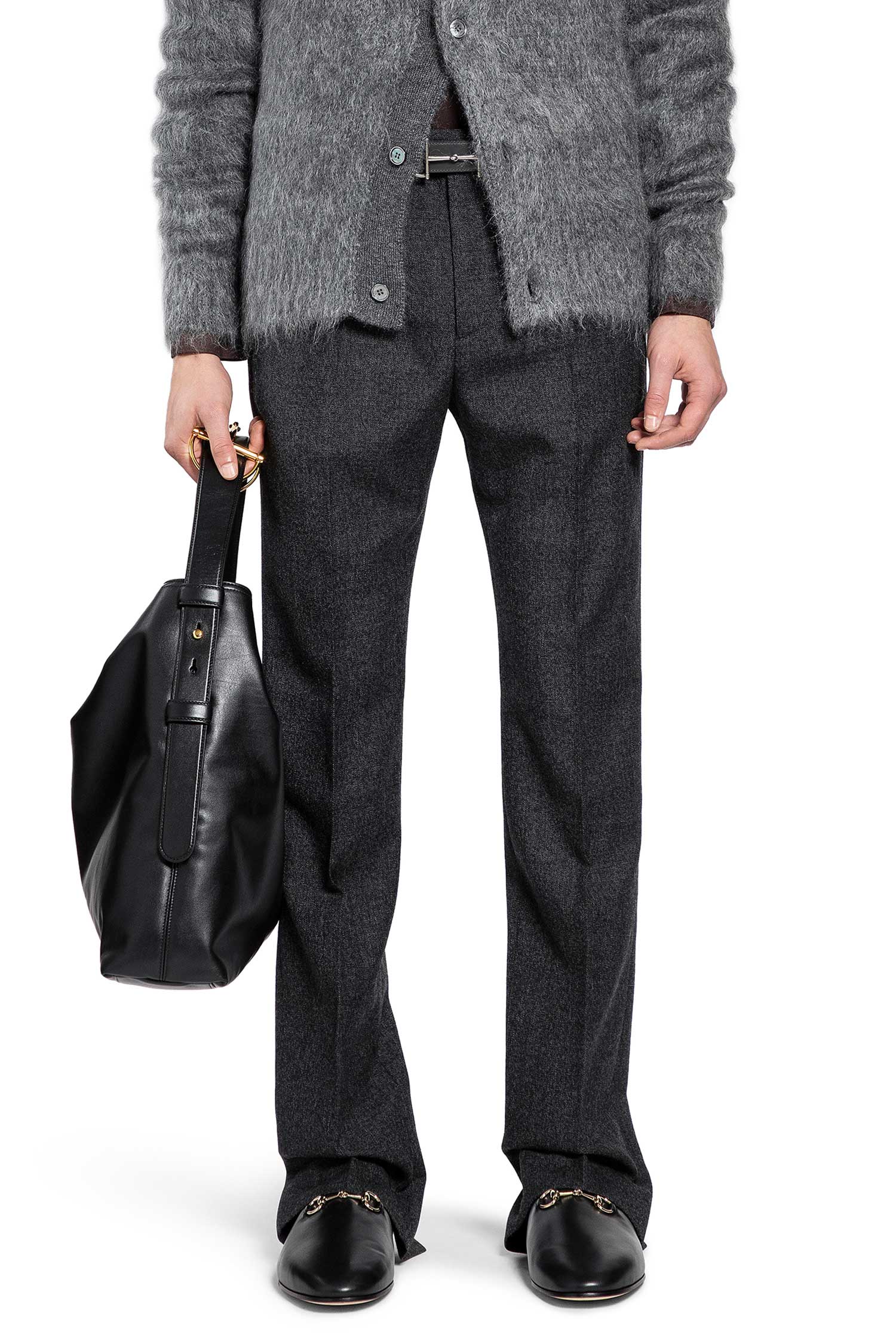 Wool Mouliné Pants Gucci – Гарантія оригінальності – боковий вид