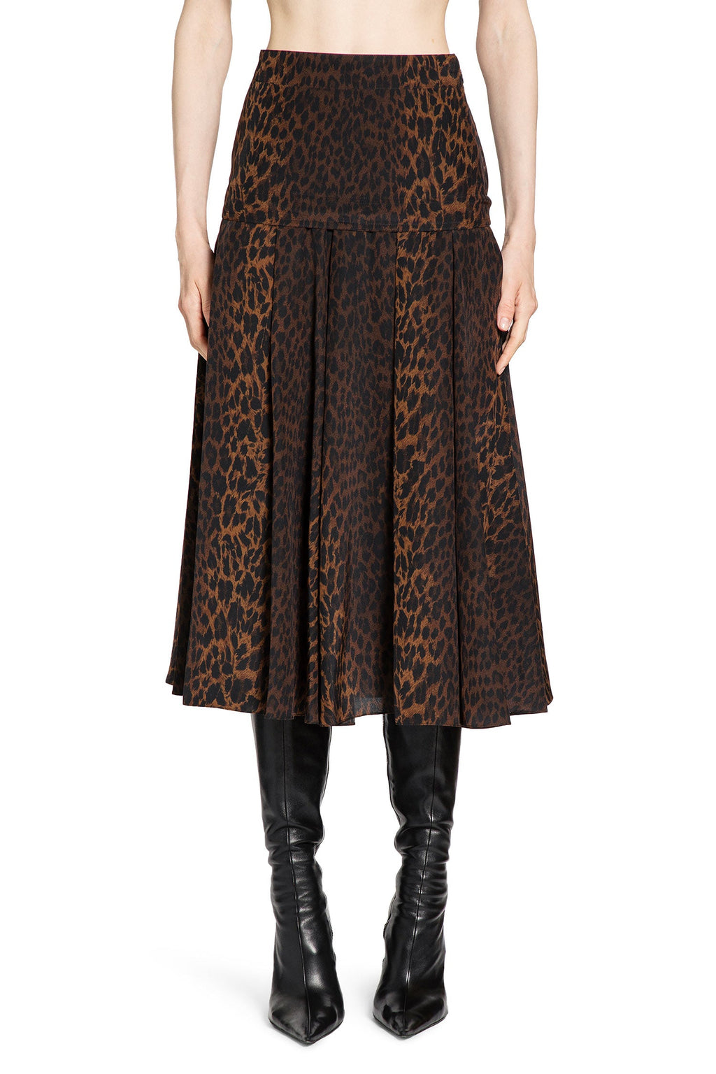 Leopard Print Godet Skirt Balenciaga – Гарантія оригінальності – вид ззаду