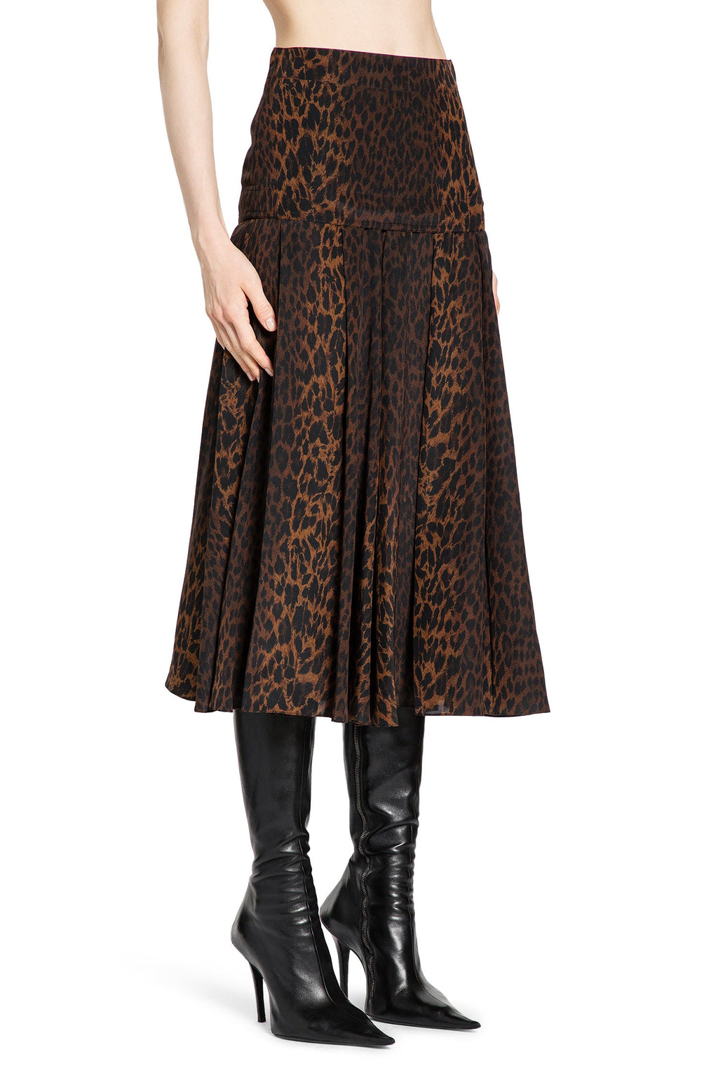 Leopard Print Godet Skirt Balenciaga – Гарантія оригінальності – детальний вид