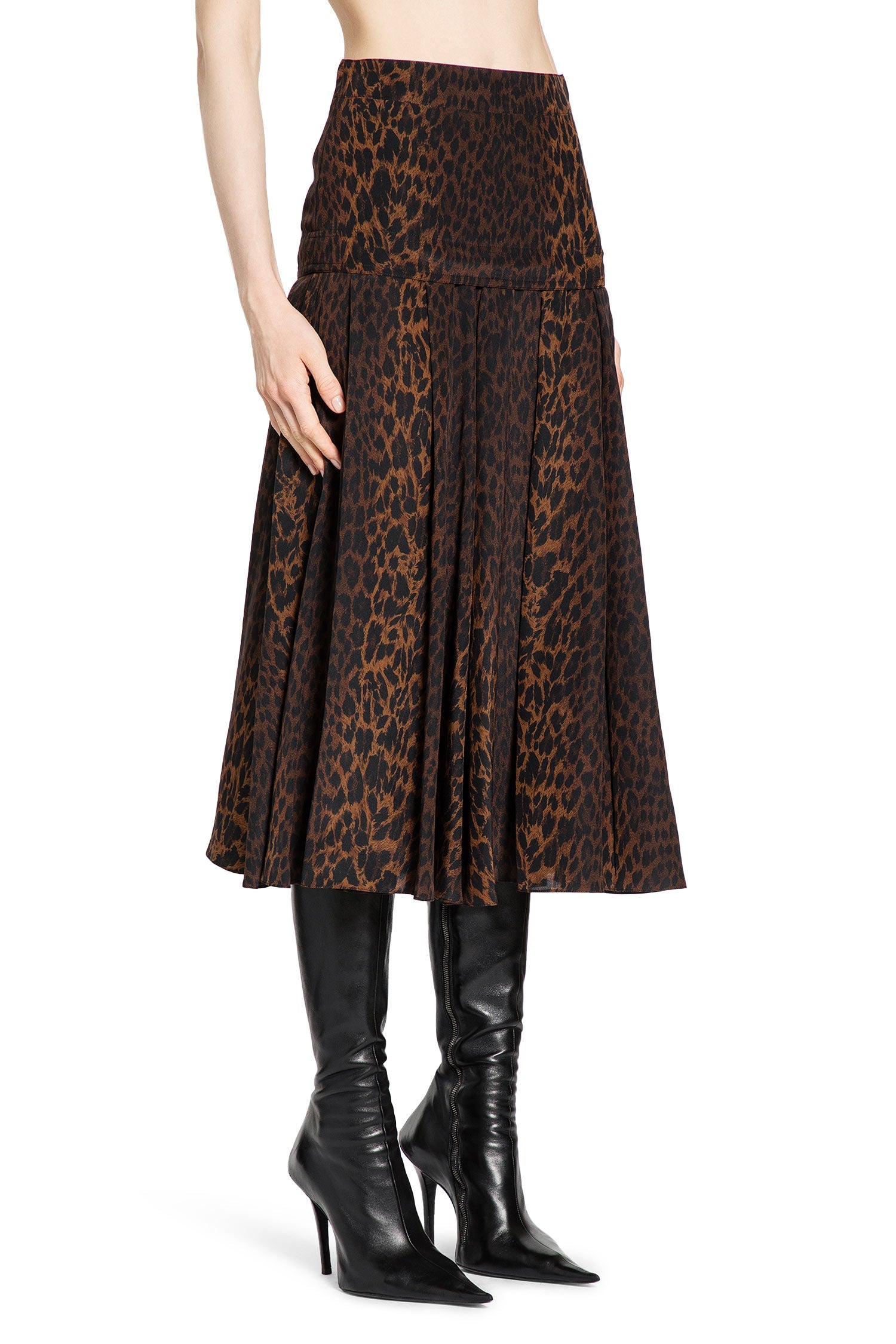 Leopard Print Godet Skirt Balenciaga – Гарантія оригінальності – детальний вид