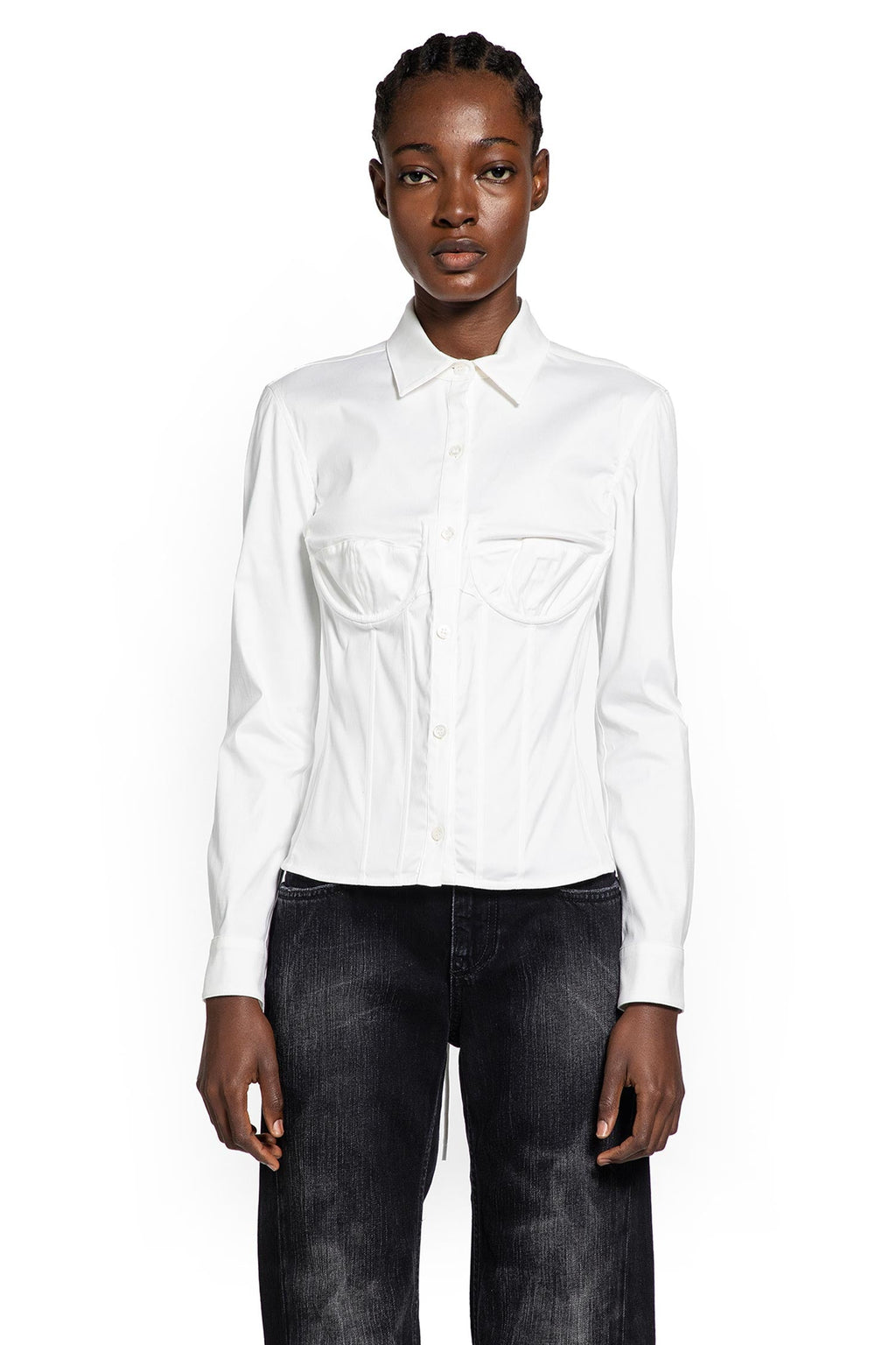 Оригінальна Long Sleeved Corseted Shirt Balenciaga – боковий вид