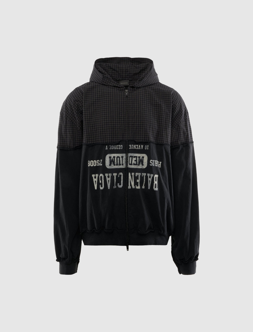 Check Poplin Hoodie Balenciaga – Гарантія оригінальності – боковий вид