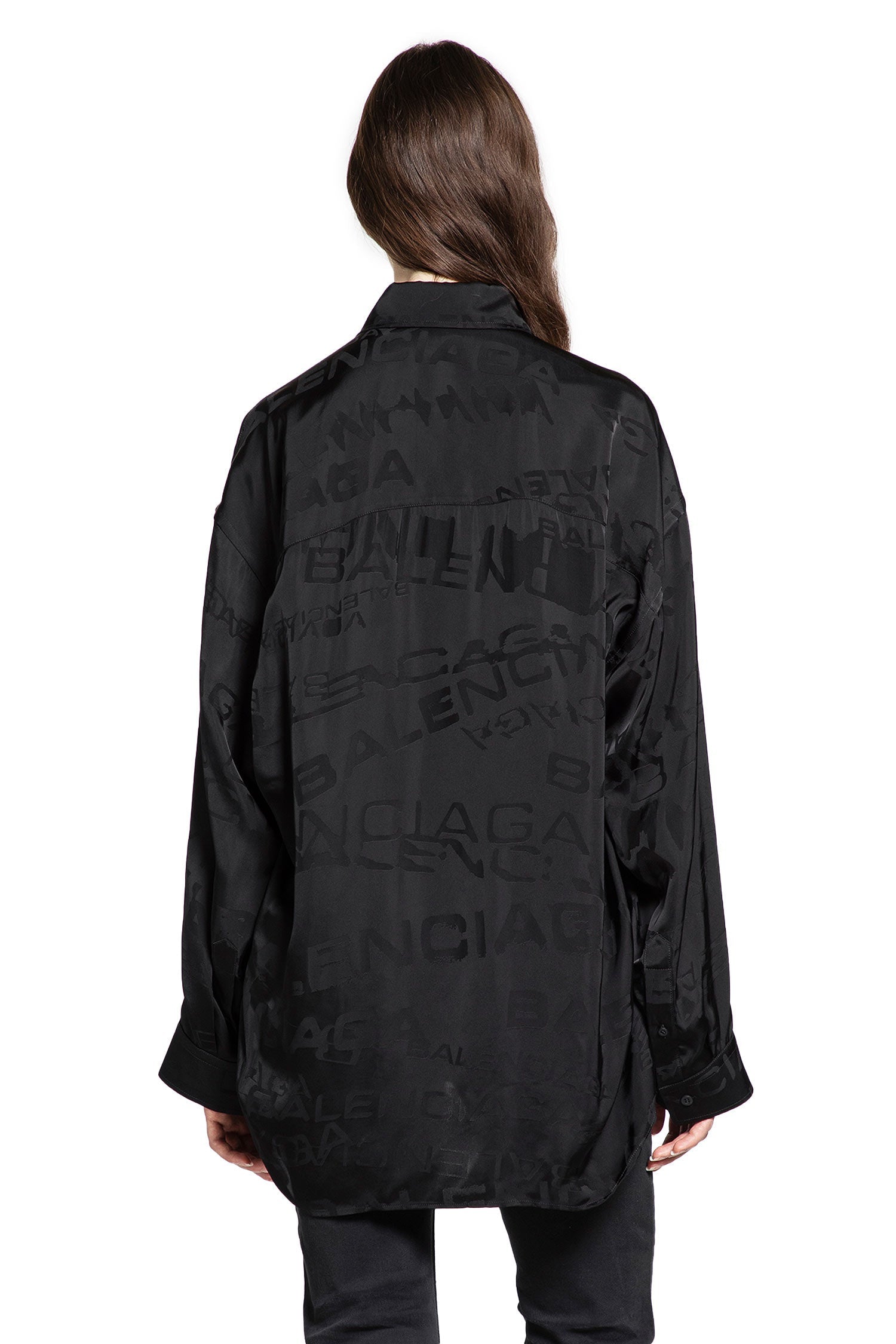Оригінальна Logo Jacquard Satin Shirt Balenciaga – збільшений вид